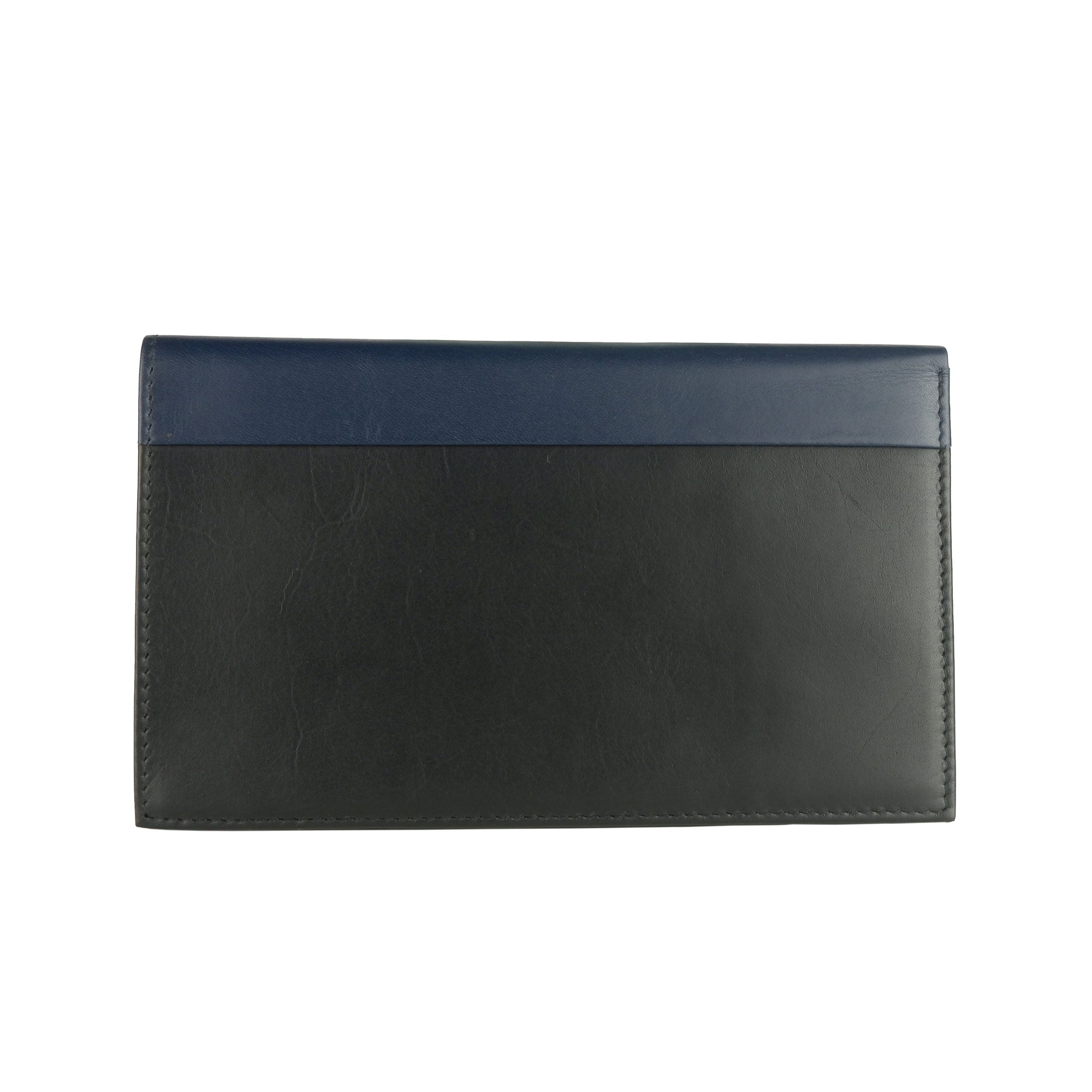 Cavalli Class Blue Calfskin Men Men's Wallet