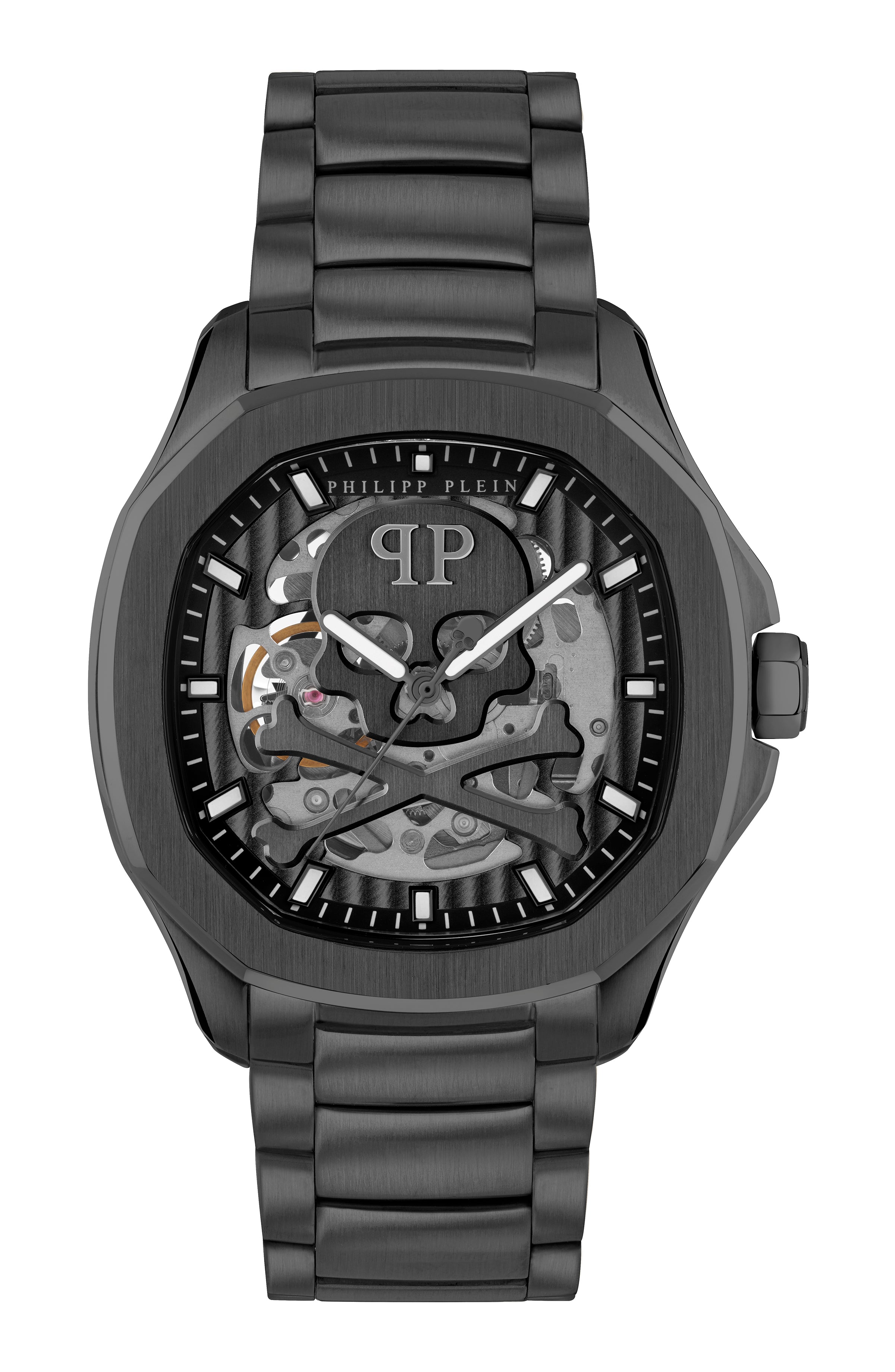 Philipp Plein Mens  IP Black 42mm Bracelet Fashion Watch