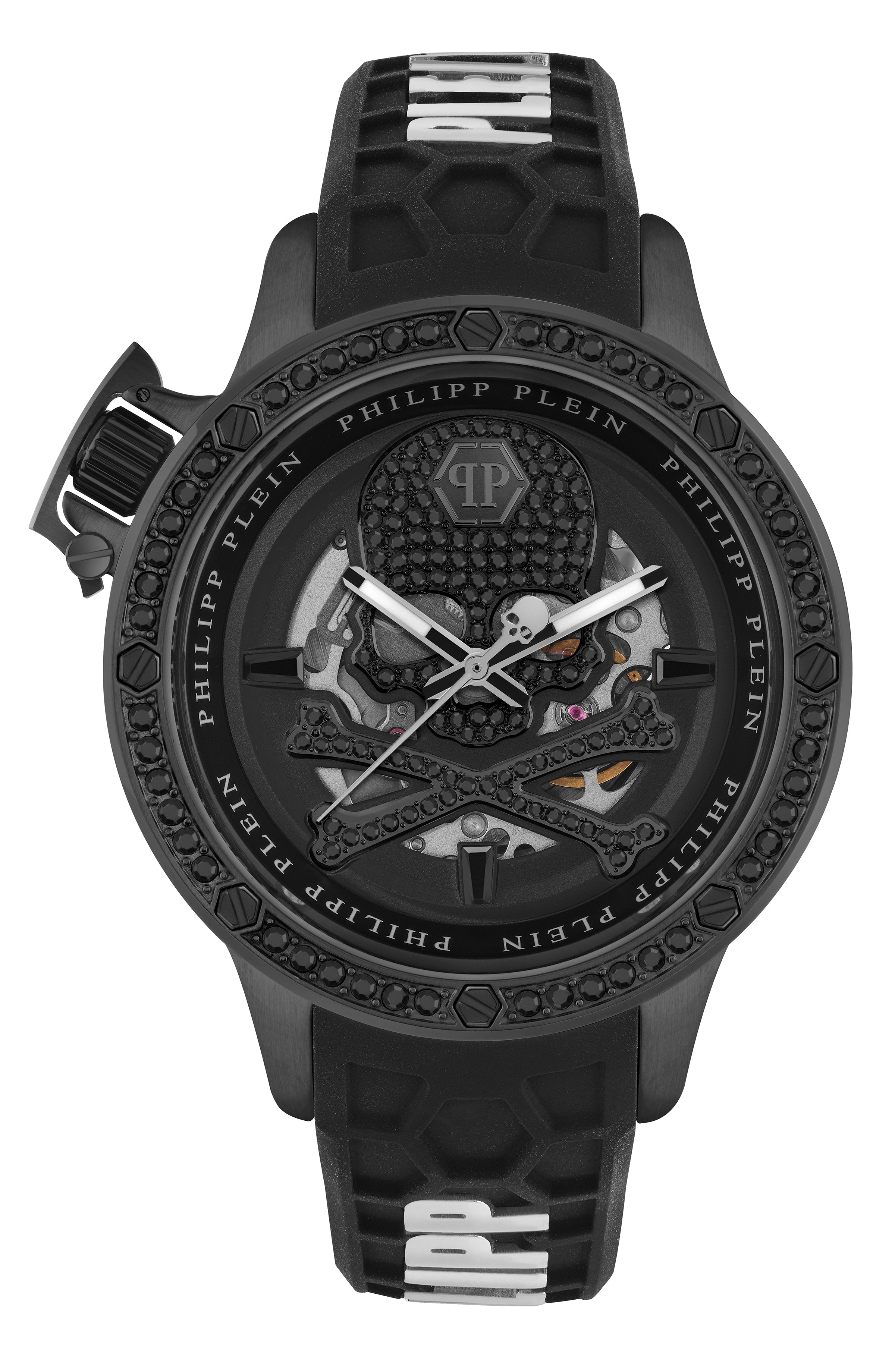 Philipp Plein Mens  IP Black 46mm Strap Fashion Watch