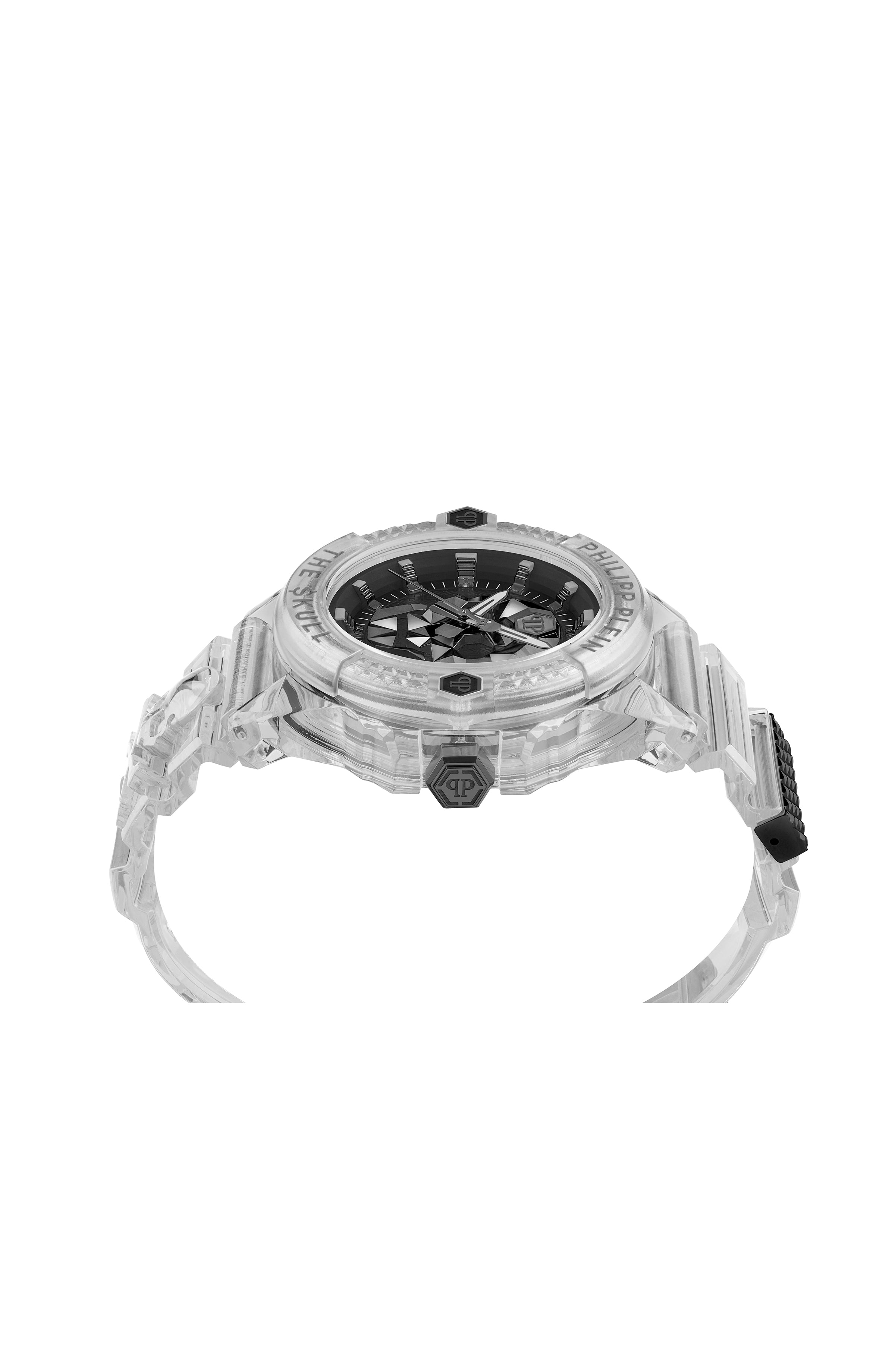 Philipp Plein Mens  Transparent 45mm Strap Fashion Watch