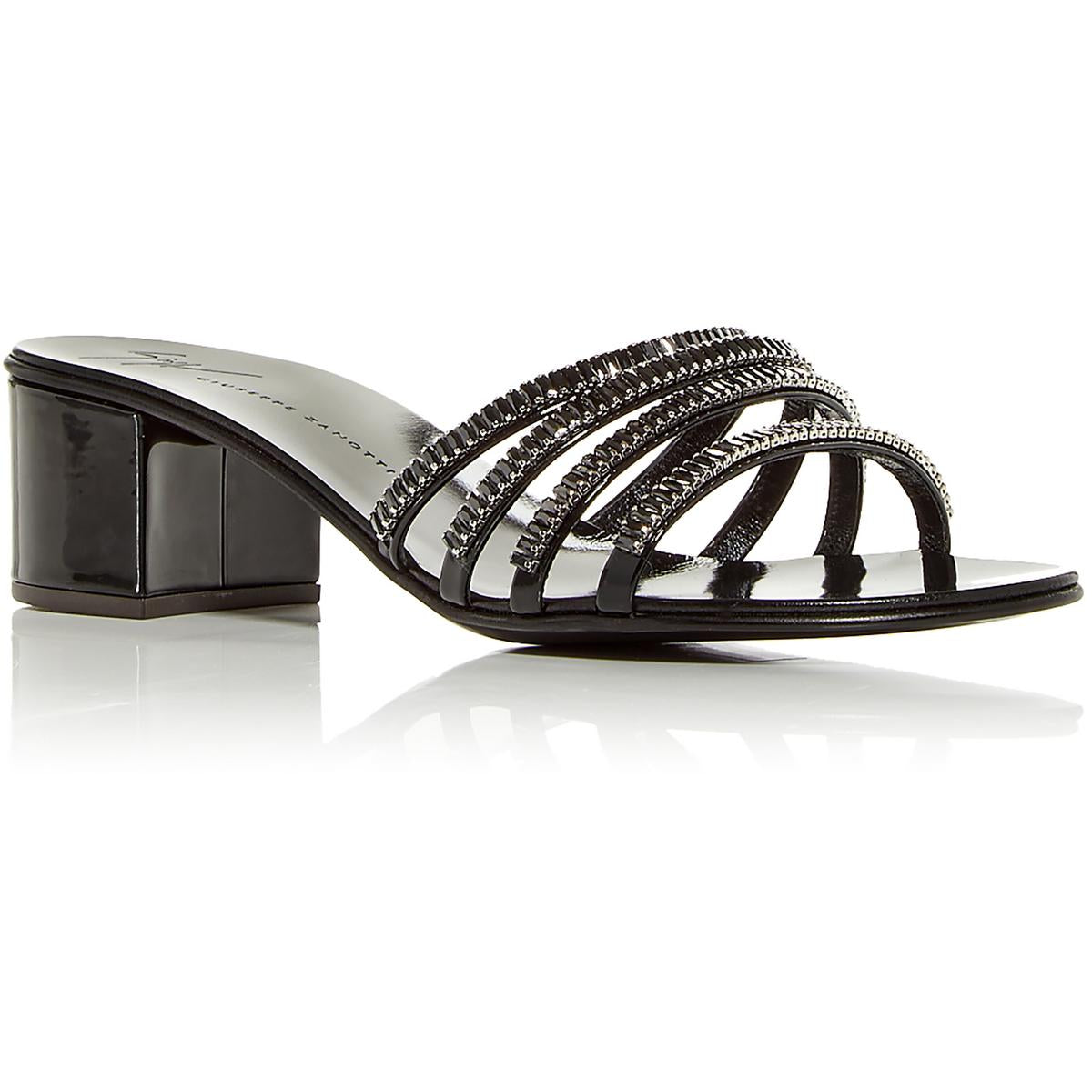 Nero Womens Rhinestone Slide Sandals