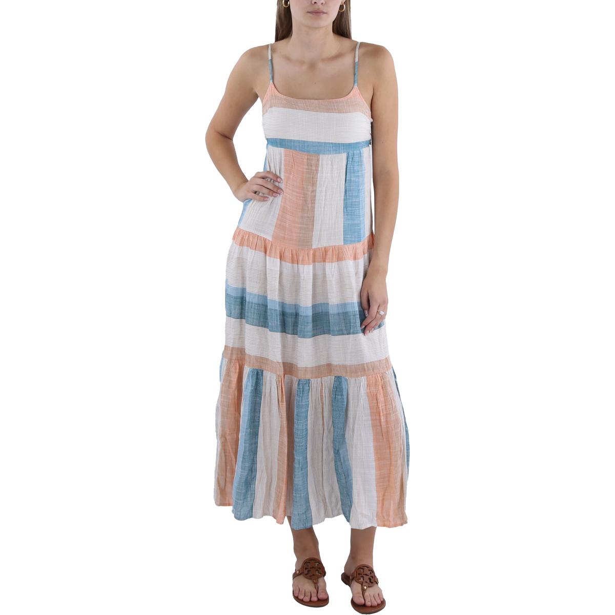 Santorini Womens Colorblock Sleeveless Maxi Dress