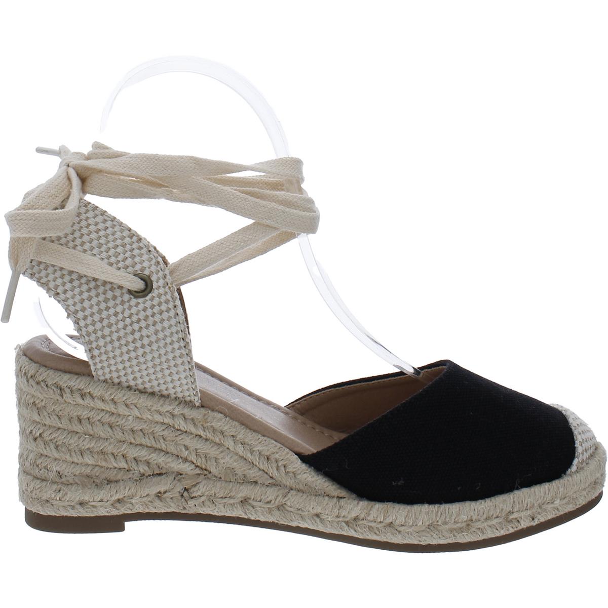 Womens F Canvas Espadrille Heels