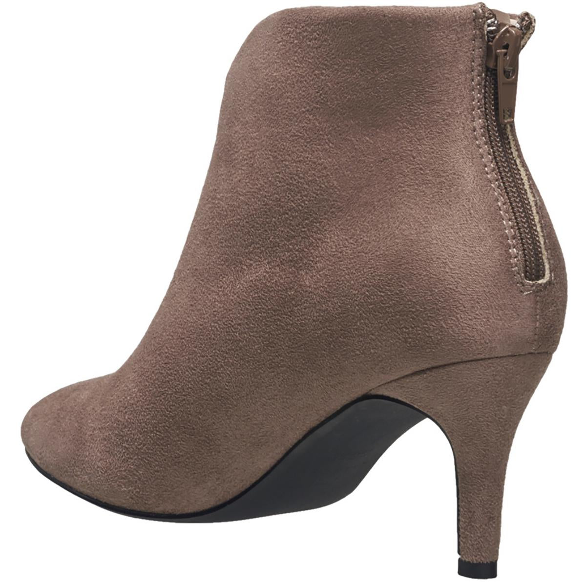 CAIRO Womens Pointed Toe Kitten Heel Ankle Boots