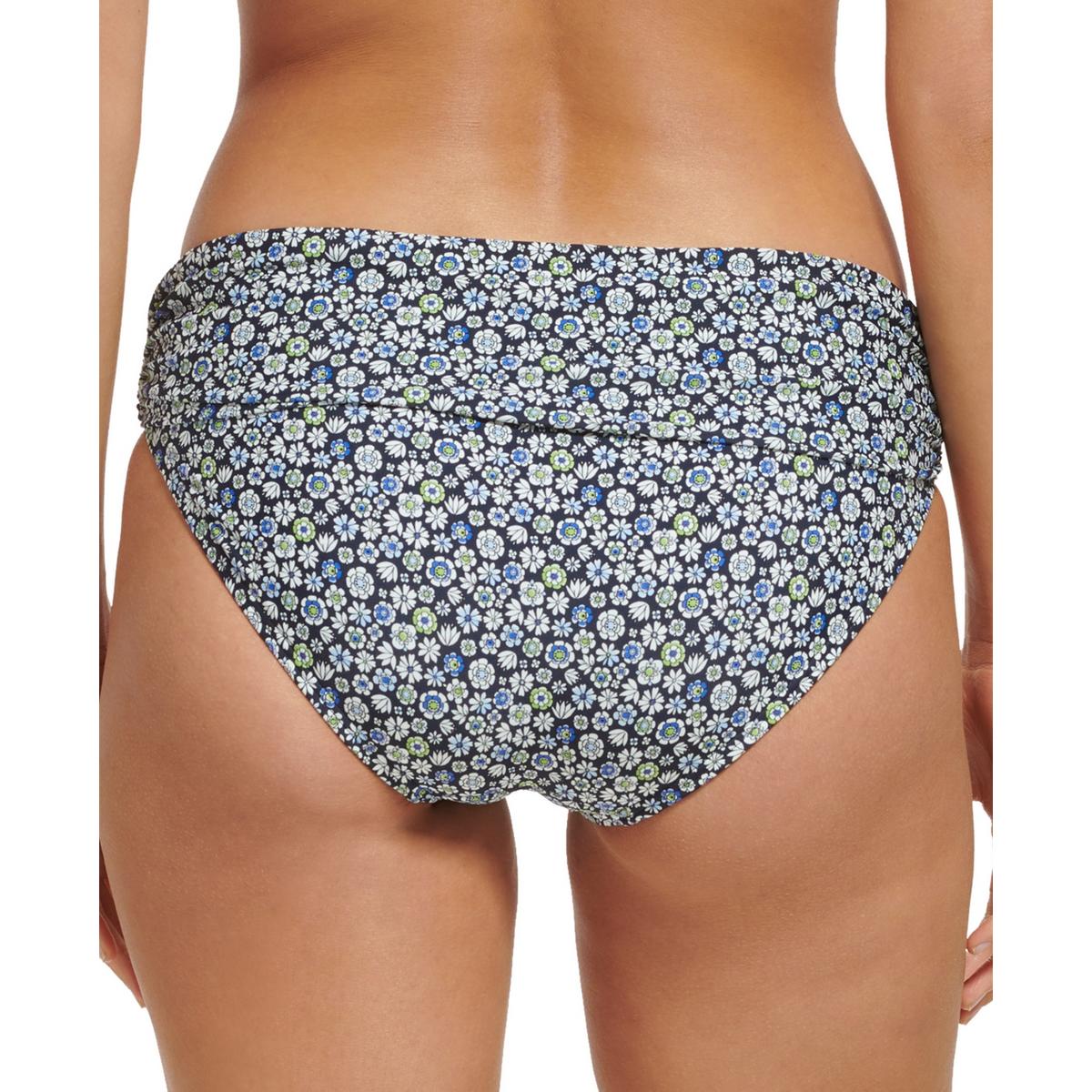 Womens Floral Fold-Over Swim Bottom Separates