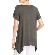 Alison Andrews Womens Short Sleeves Cut-Out T-Shirt