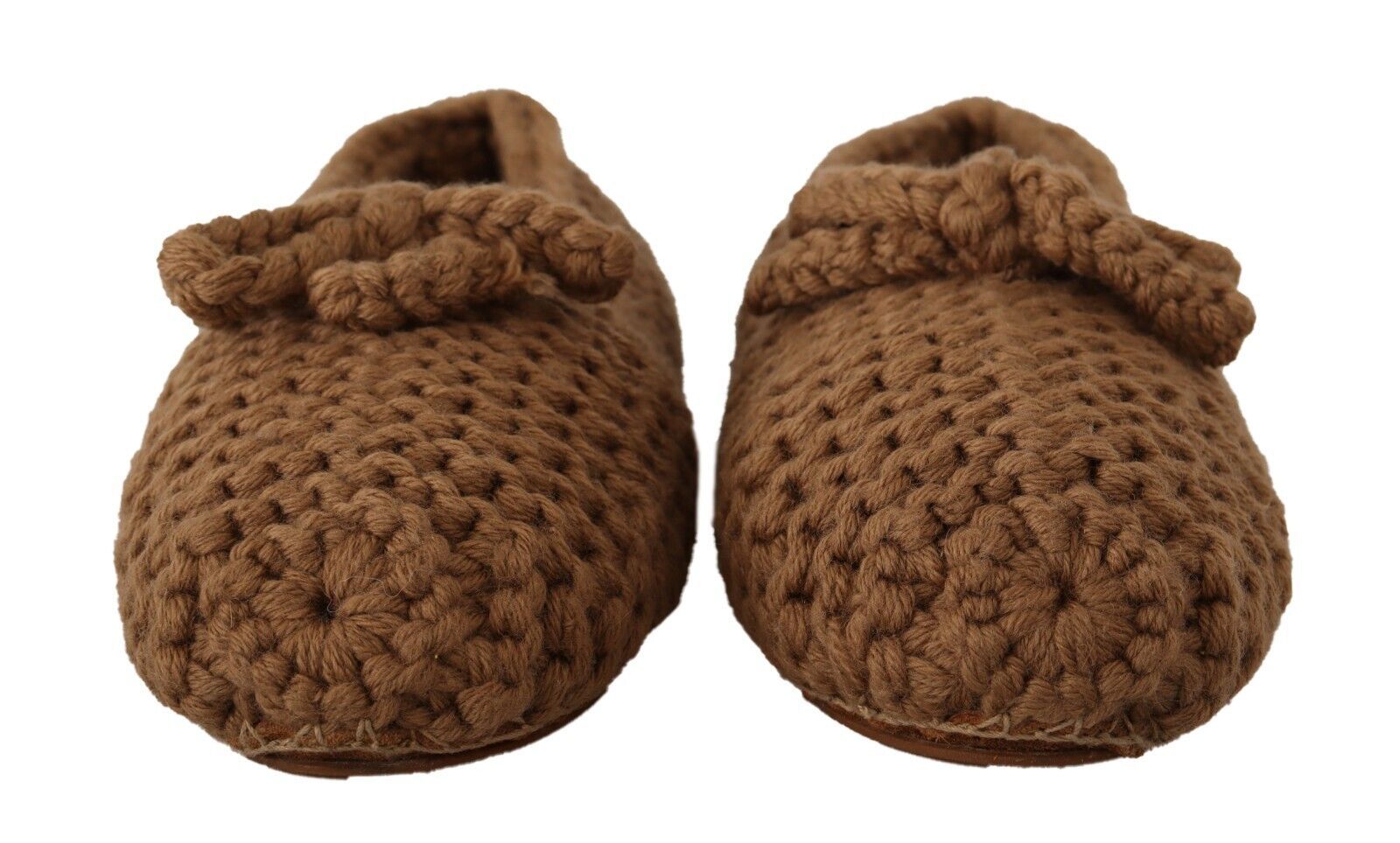 Dolce & Gabbana Elegant Wool Knit Ballerina Flats in Women's Brown