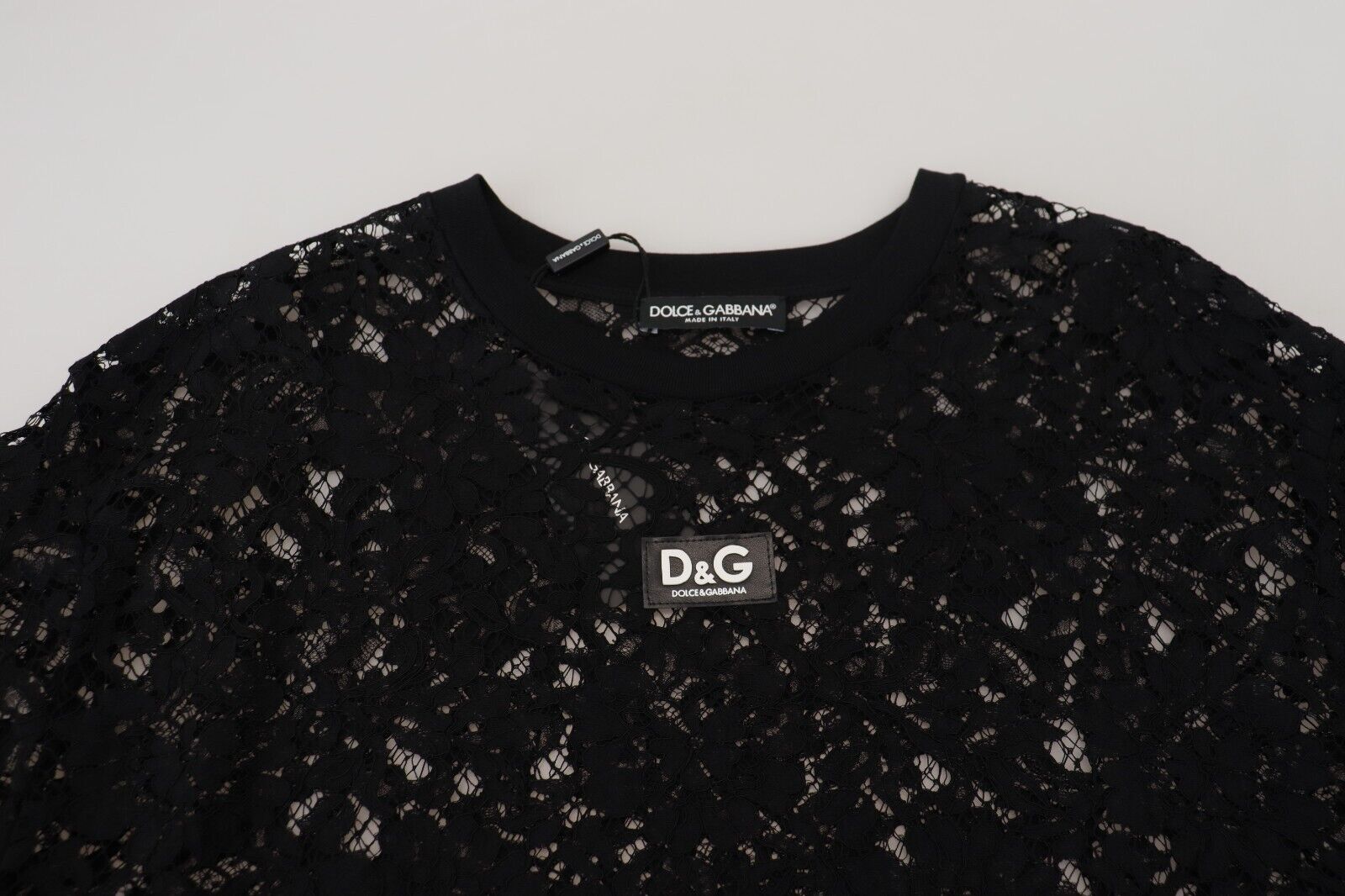 Dolce & Gabbana Elegant Black Floral Lace Shift Women's Dress