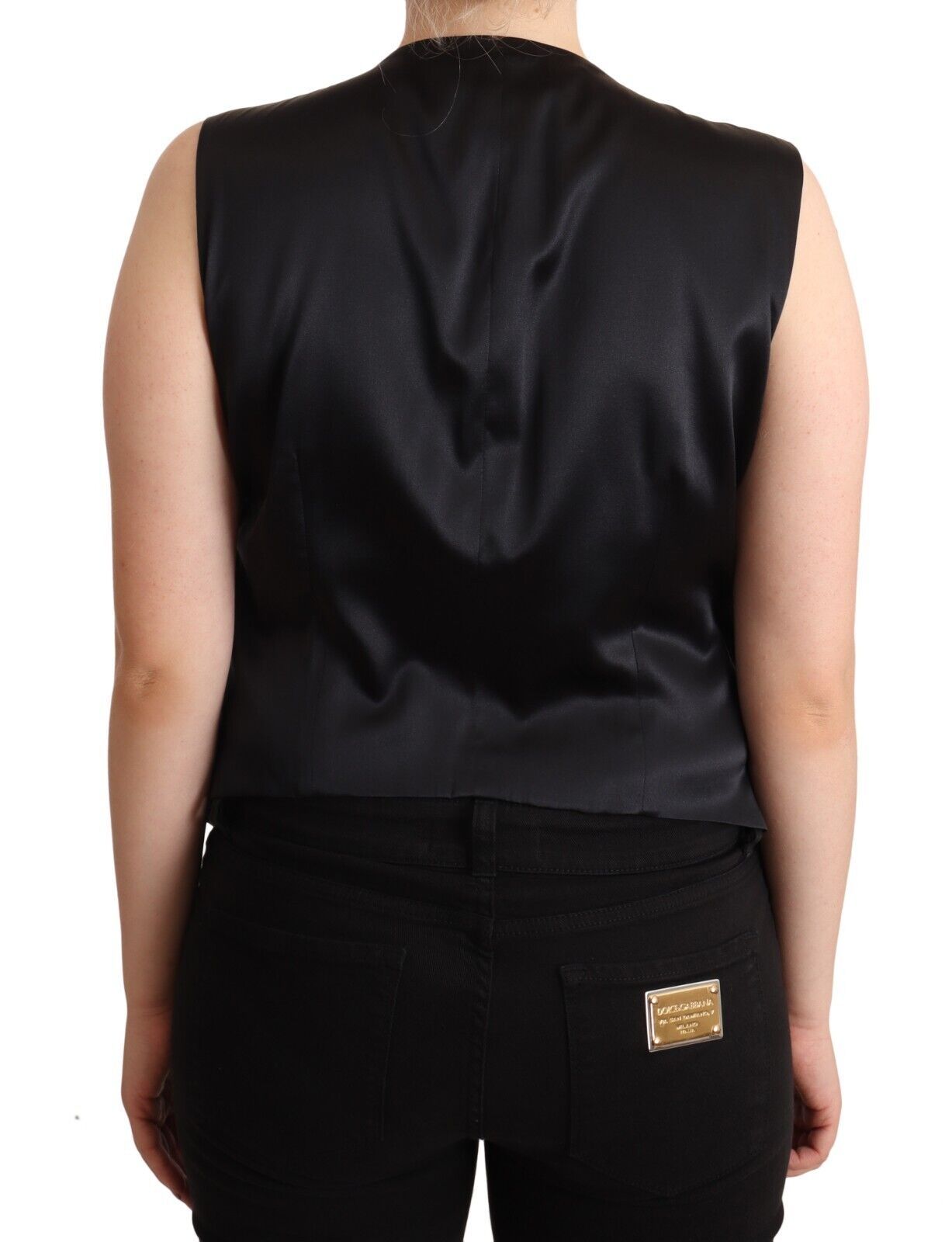 Dolce & Gabbana Chic Buttoned Black Women's Waistcoat