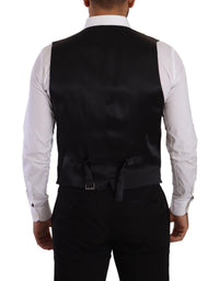 Dolce & Gabbana Gray Velvet Cotton Slim Fit Waistcoat Men's Vest6