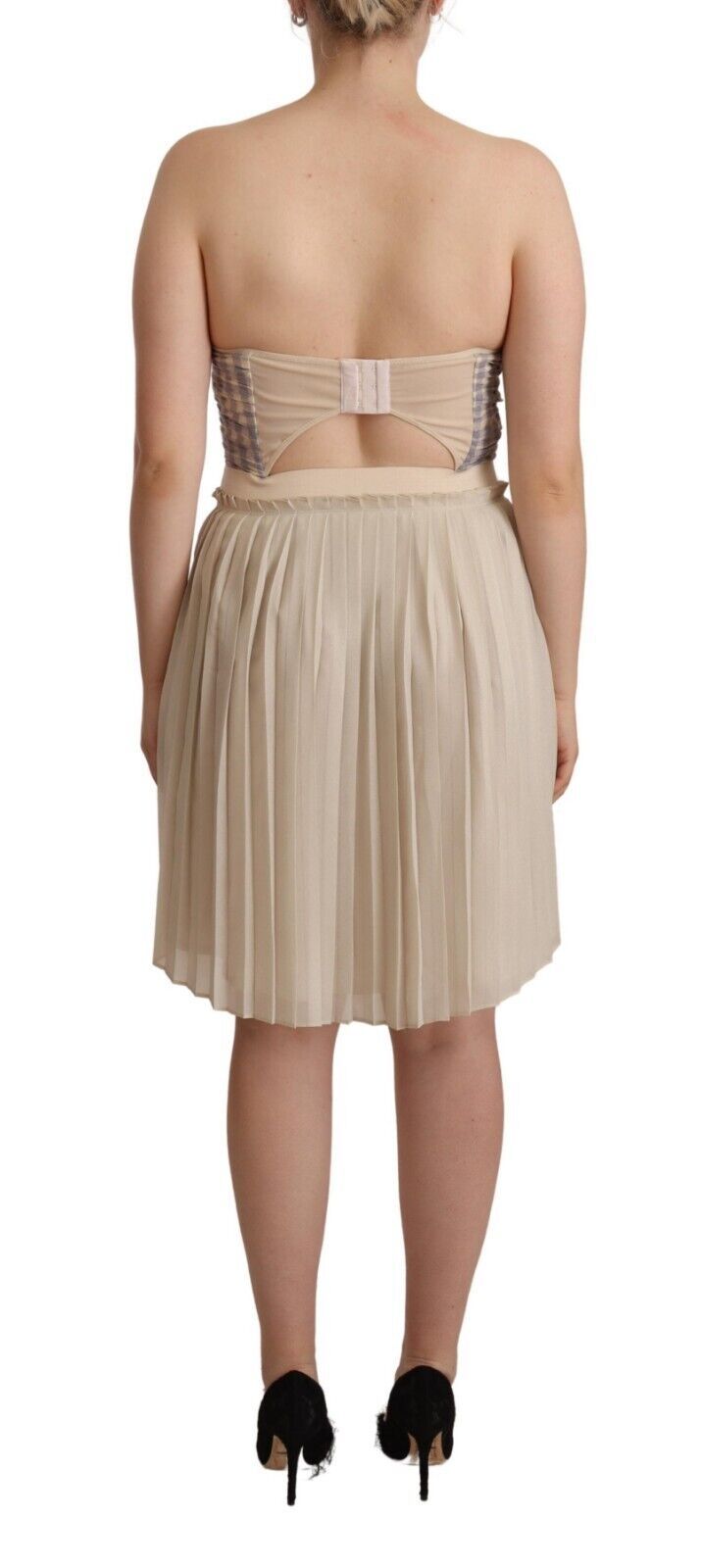 Guess Chic Beige Strapless A-Line Women's Dress