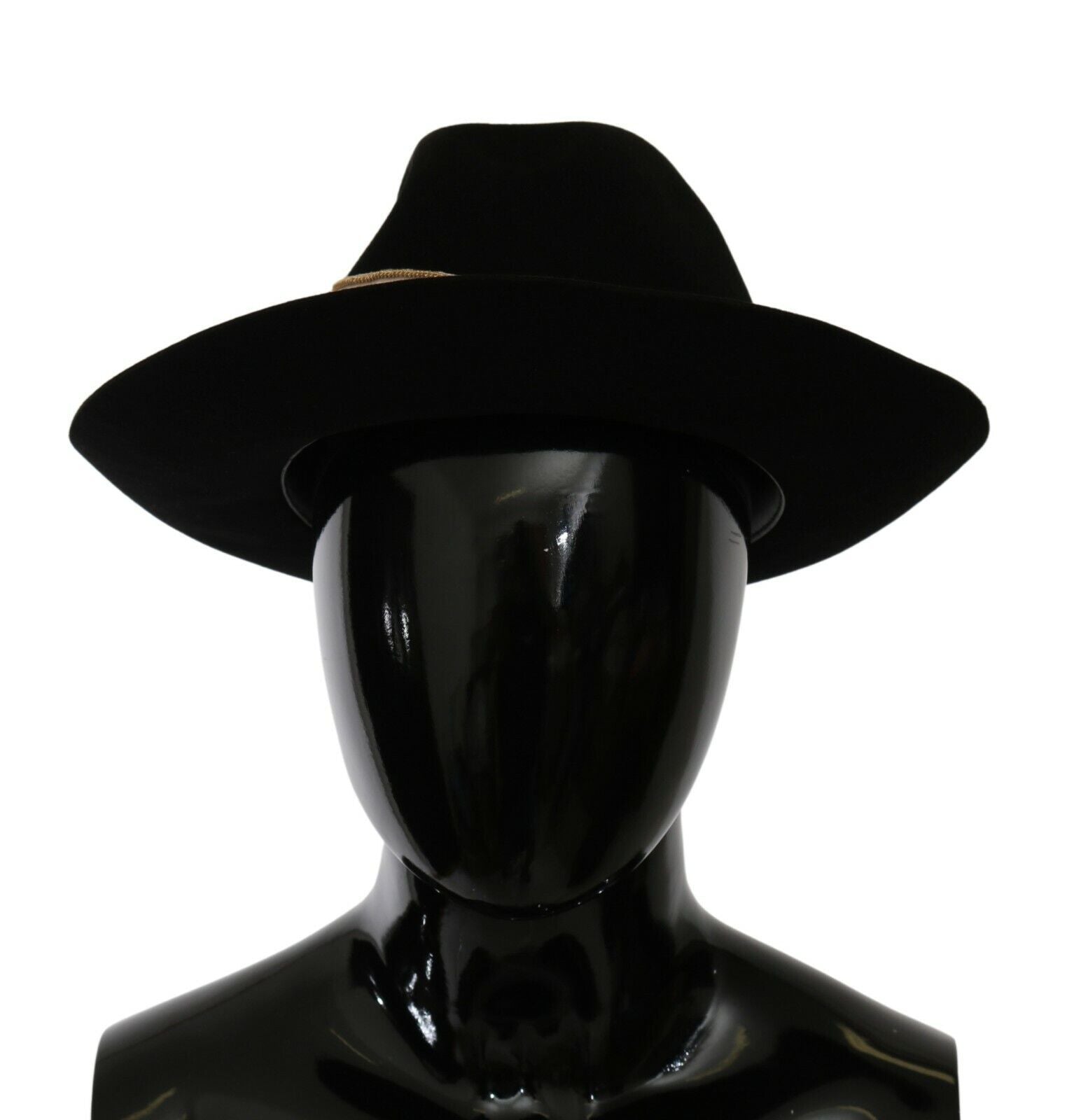 Dolce & Gabbana Elegant Black Lapin Wide Brim Panama Women's Hat5