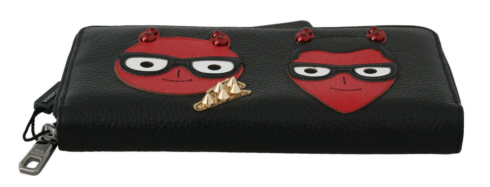 Dolce & Gabbana Chic Black and Red Leather Continental Men's Wallet