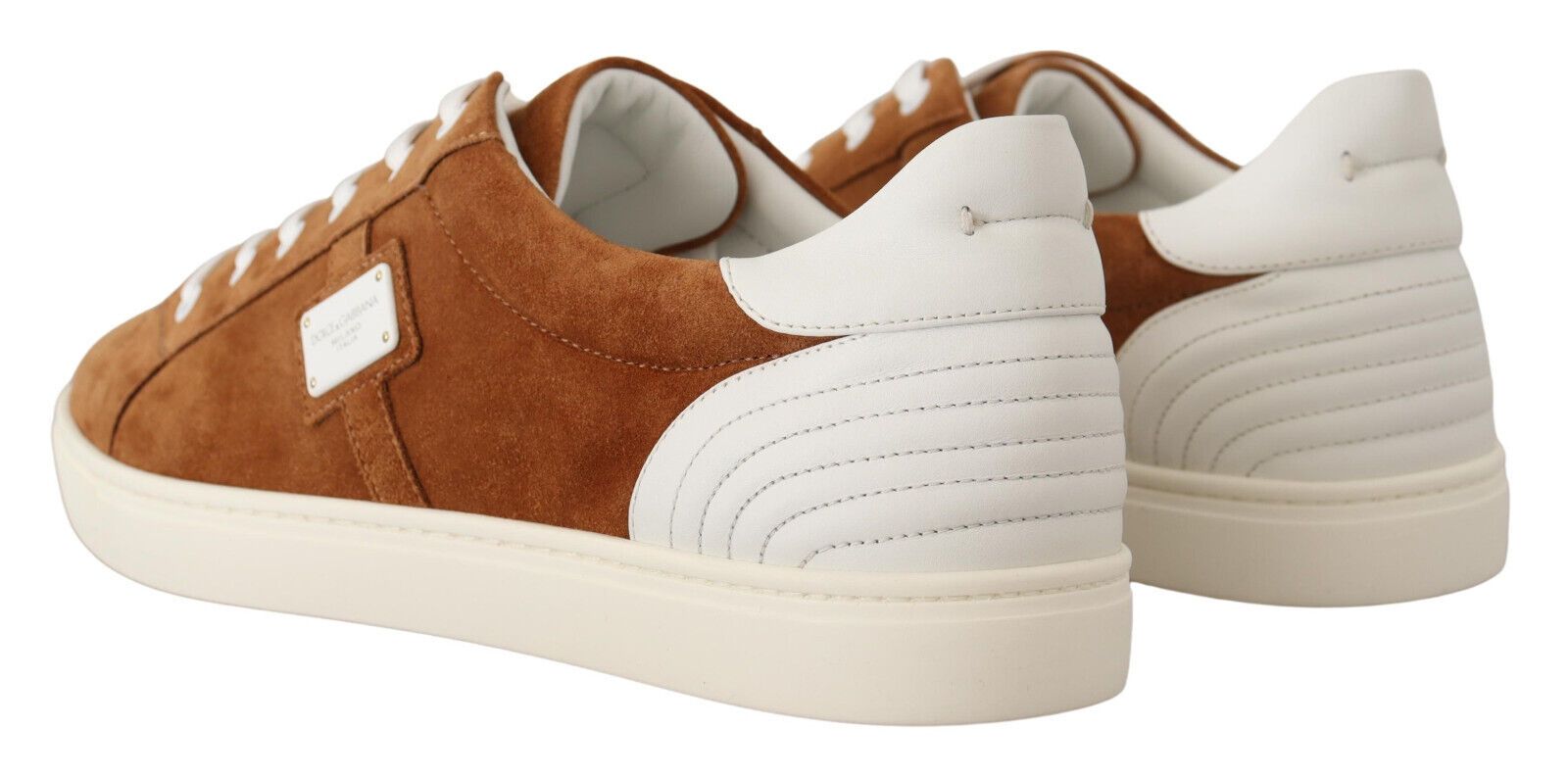 Dolce & Gabbana Elegant Two-Tone Leather Men's Sneakers