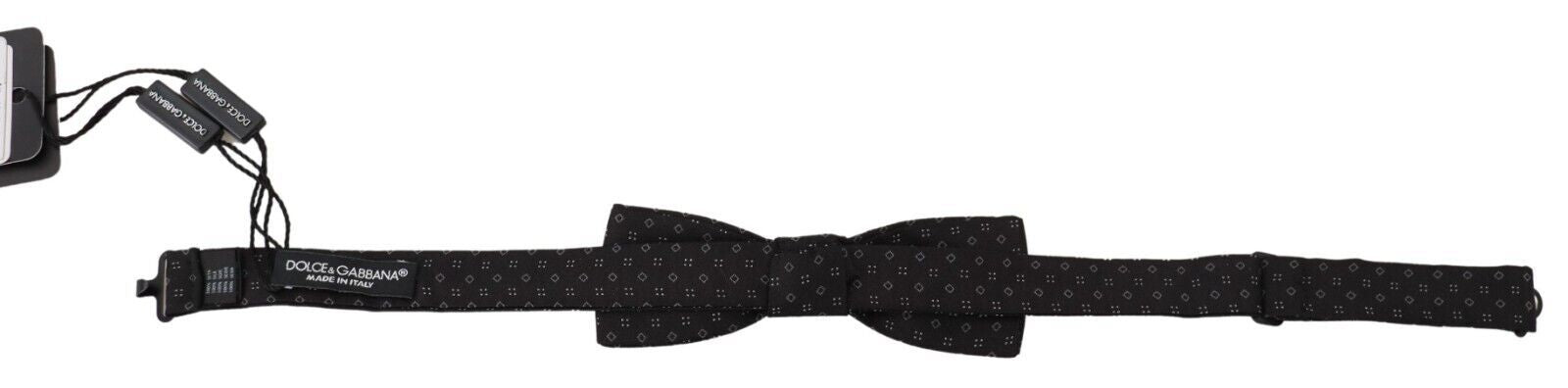 Dolce & Gabbana Exclusive Silk Patterned Black Bow Men's Tie