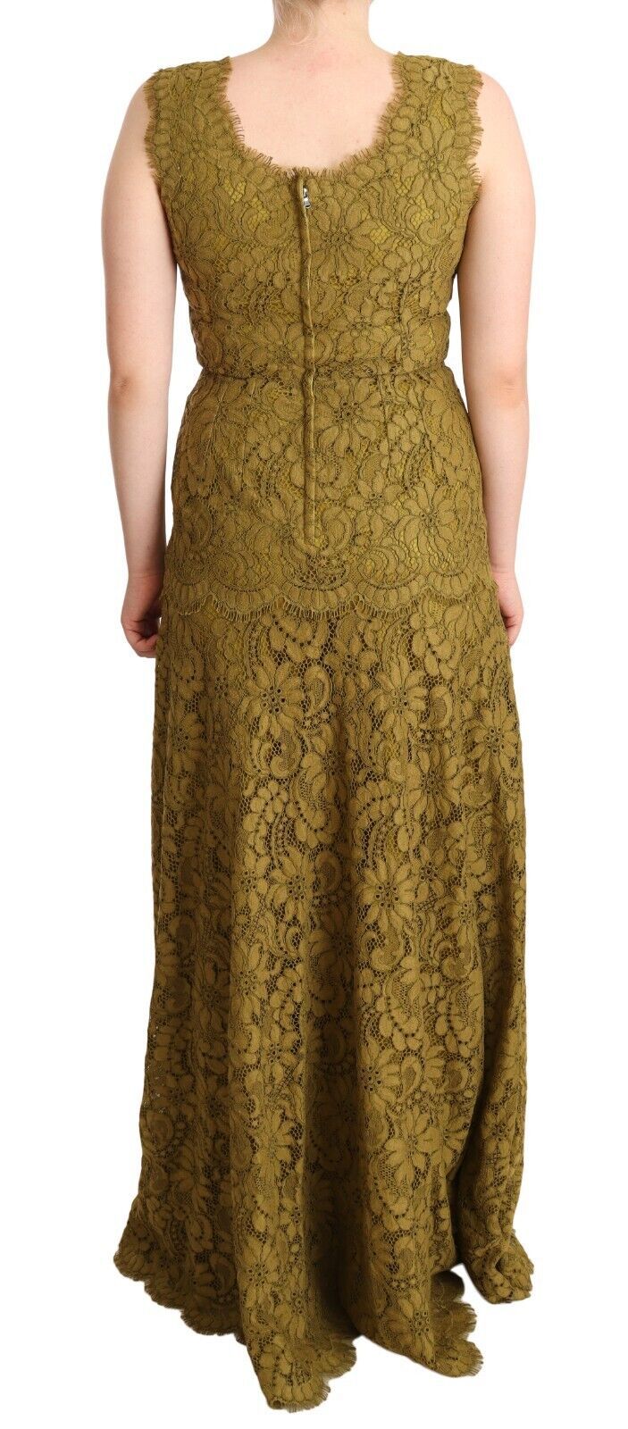 Dolce & Gabbana Elegant Lace Floor-Length Sleeveless Women's Gown