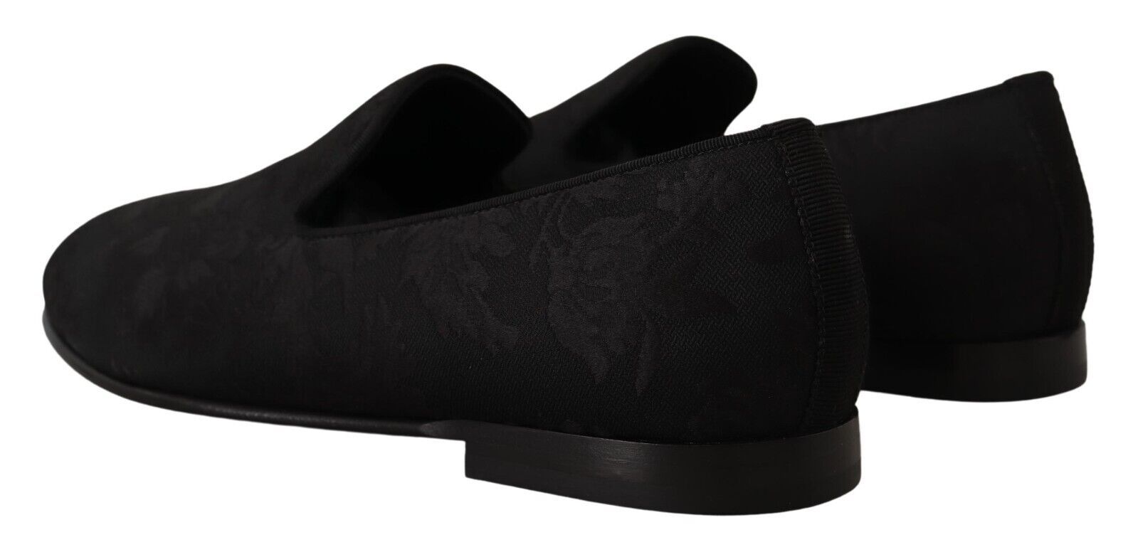 Dolce & Gabbana Elegant Jacquard Slide On Loafers Men's Flats