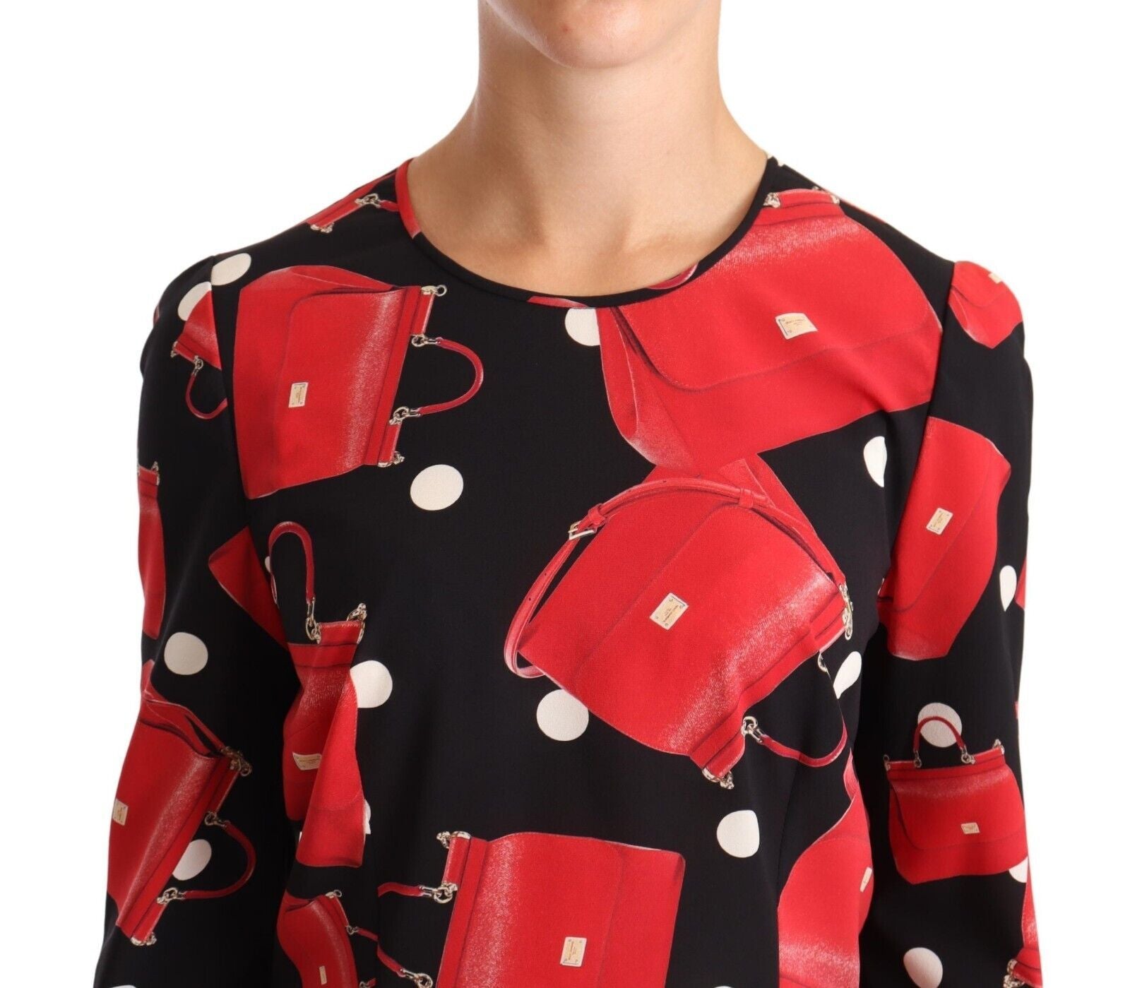 Dolce & Gabbana Elegant Sicily Bag Print Women's Blouse