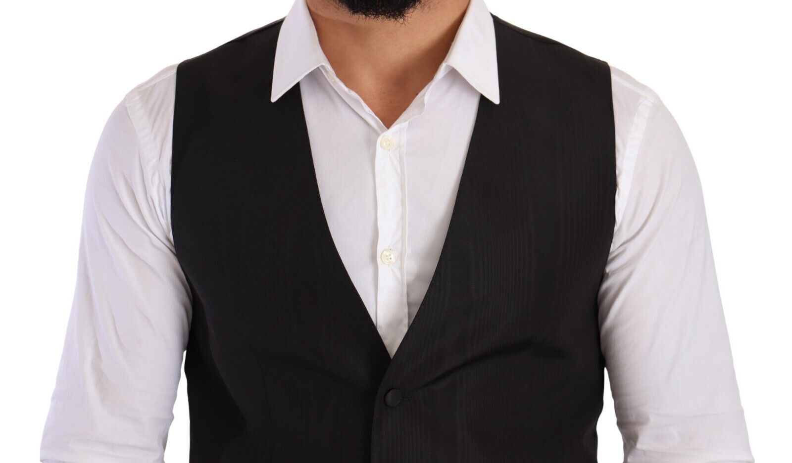 Dolce & Gabbana Gray Silk Slim Fit Waistcoat Formal Men's Vest8