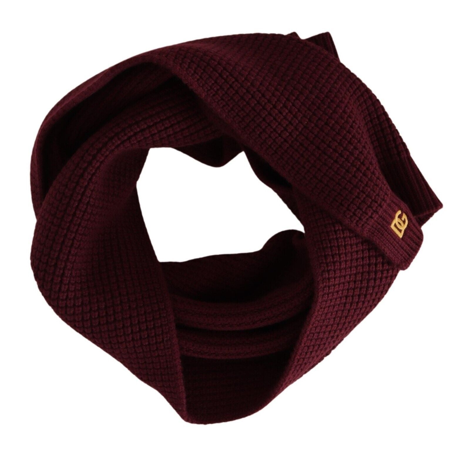 Dolce & Gabbana Elegant Cashmere Knit Scarf in Dark Women's Red