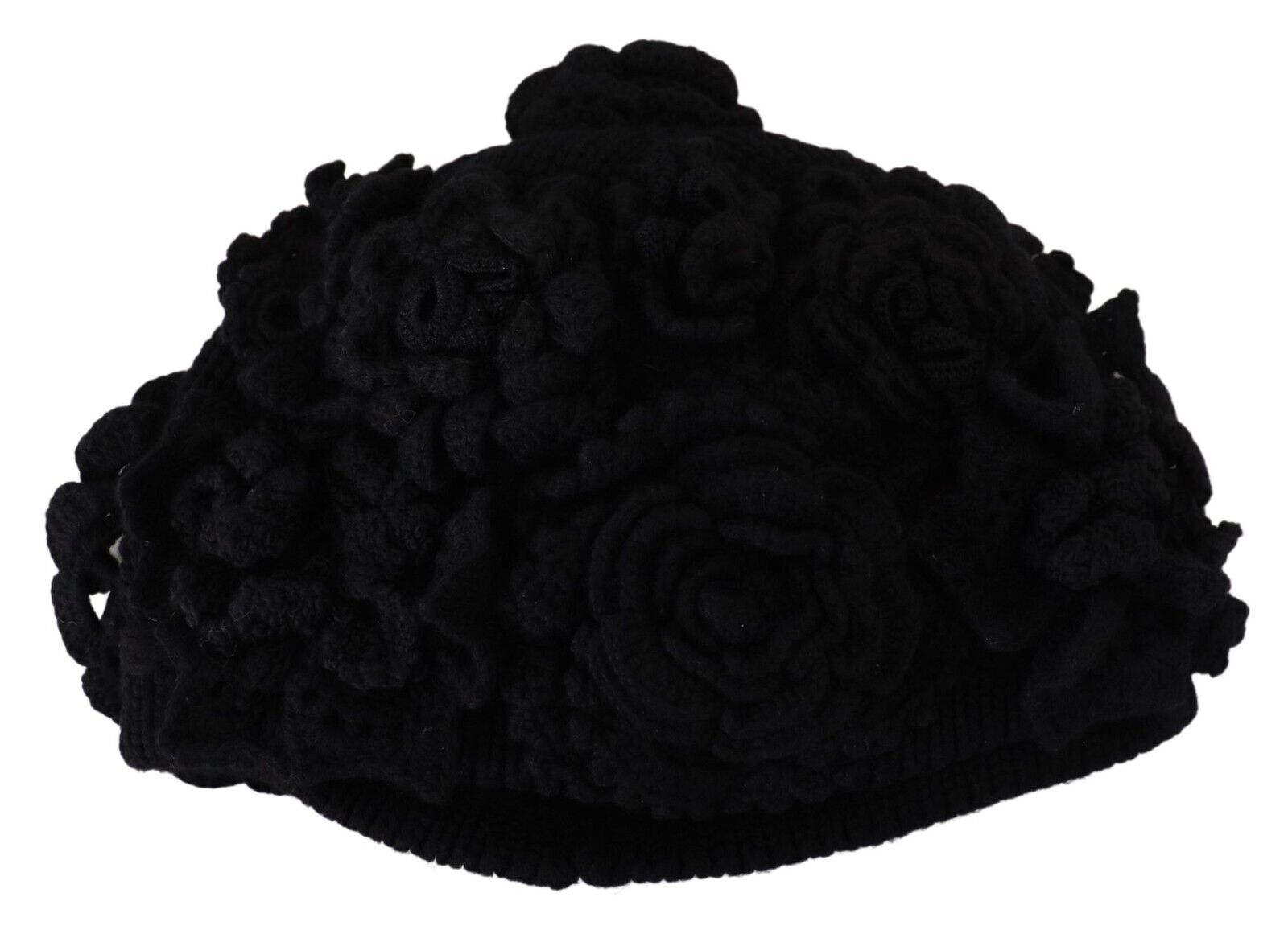 Dolce & Gabbana Elegant Black Virgin Wool Beanie Women's Hat