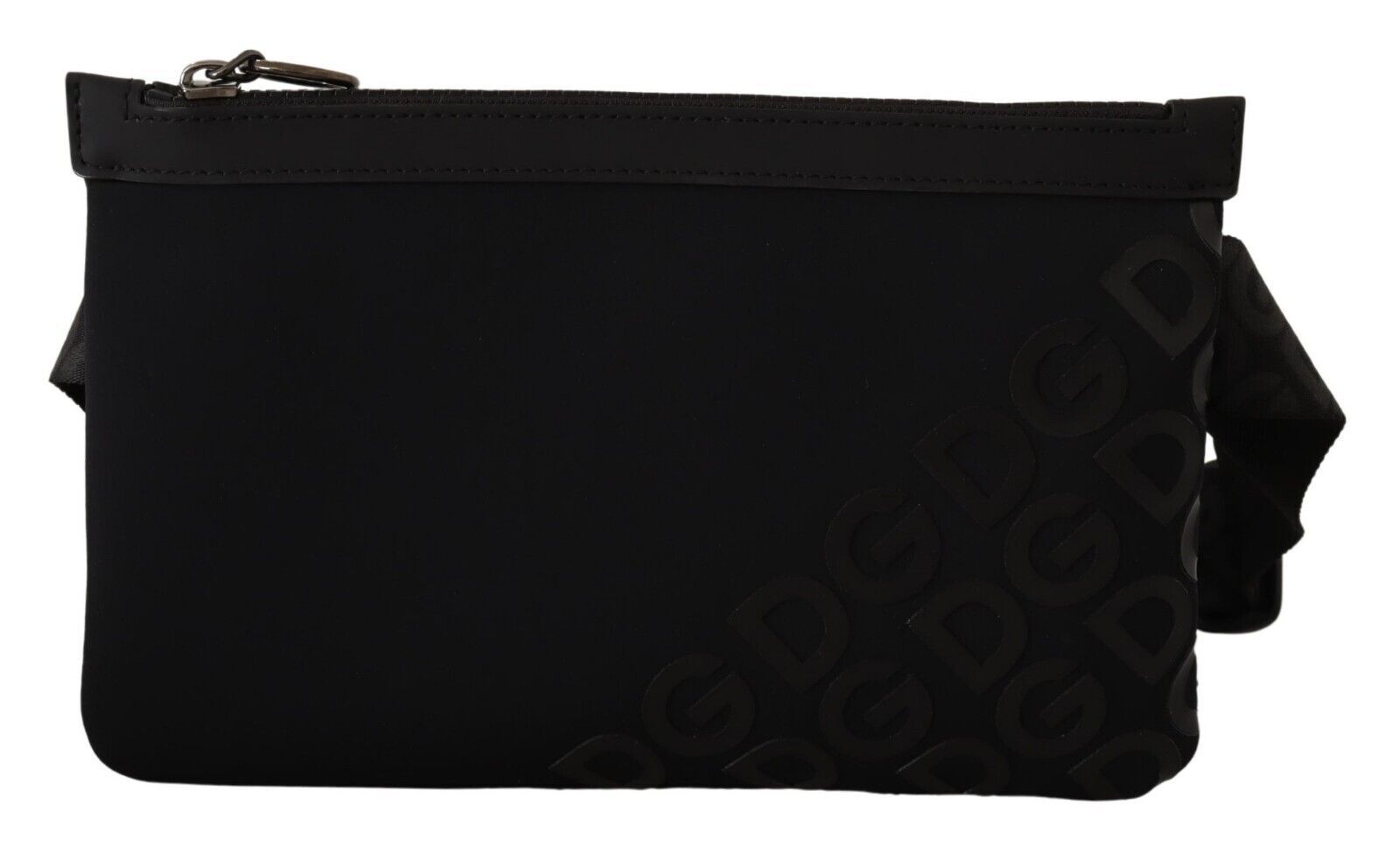 Dolce & Gabbana Sleek Black Monogram Neoprene Fanny Men's Pack