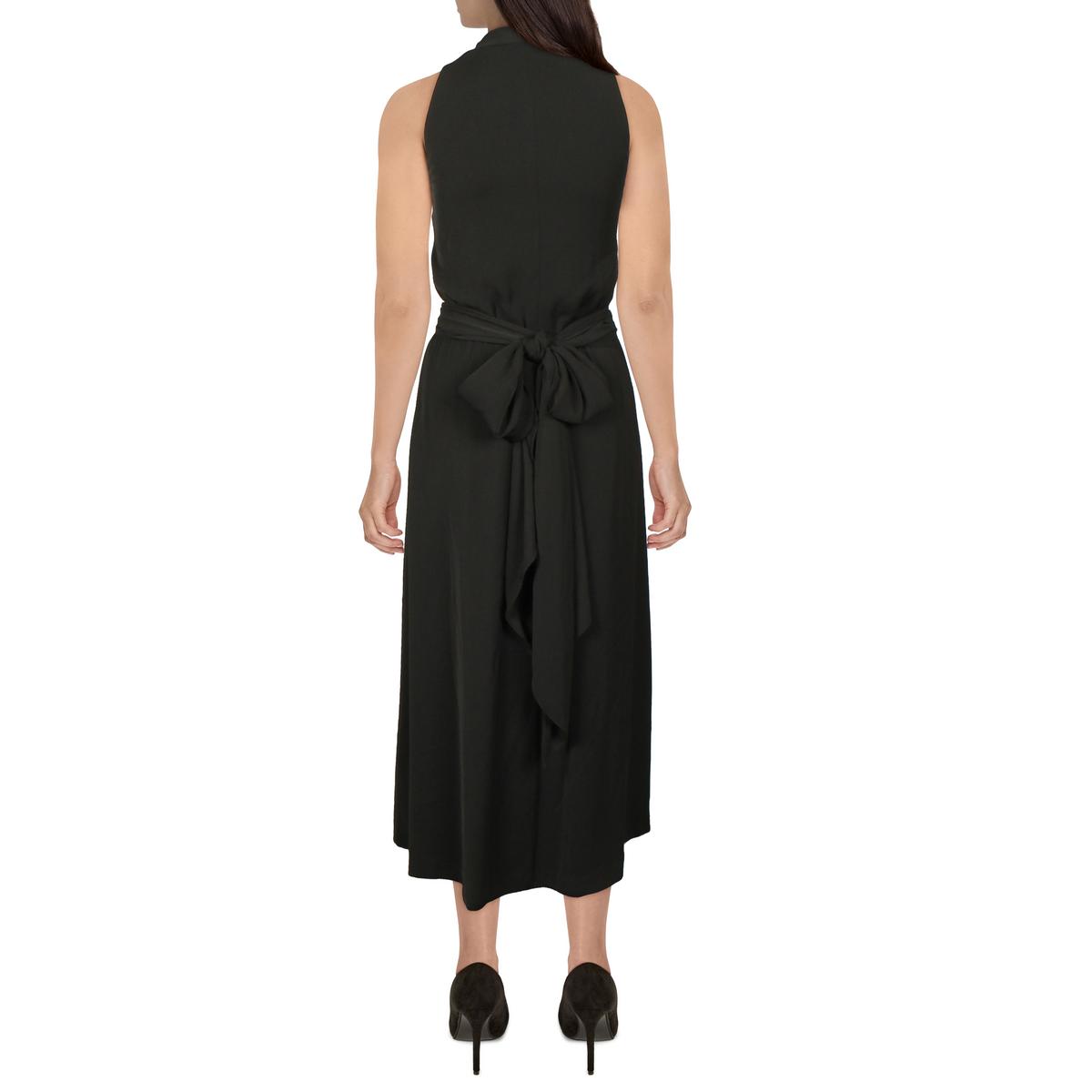 Womens Belted Long Cocktail And Party Dress