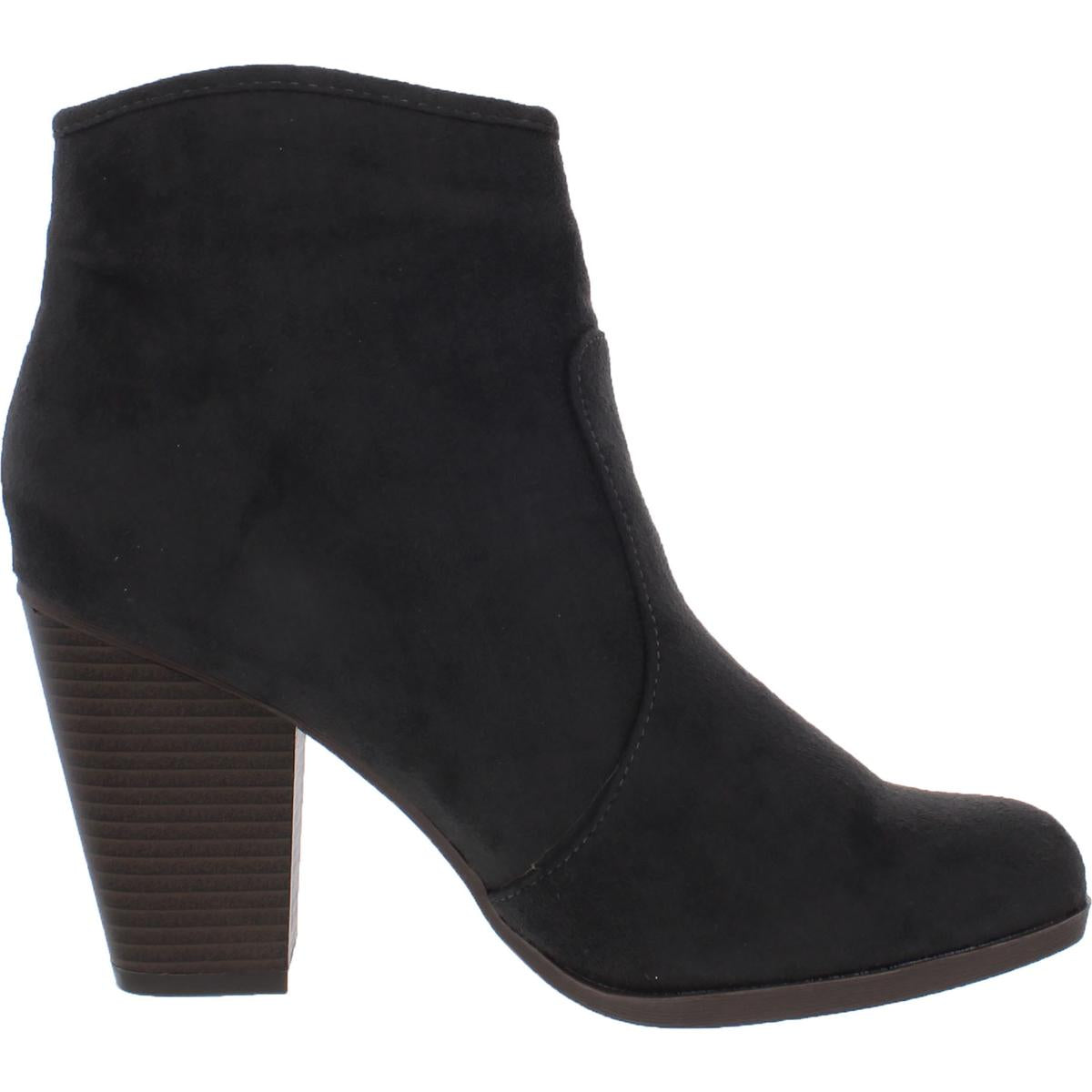 Link Womens Faux Suede Almond Toe Booties