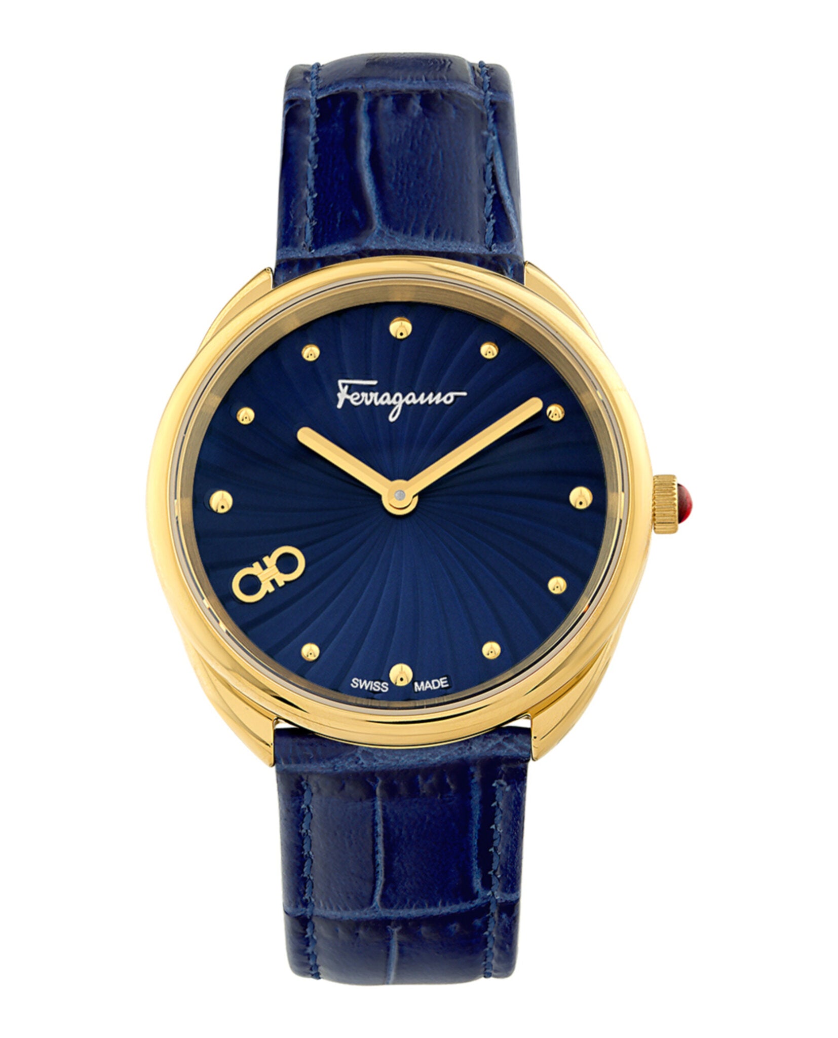 Ferragamo Womens Cuir  34mm Strap Fashion Watch