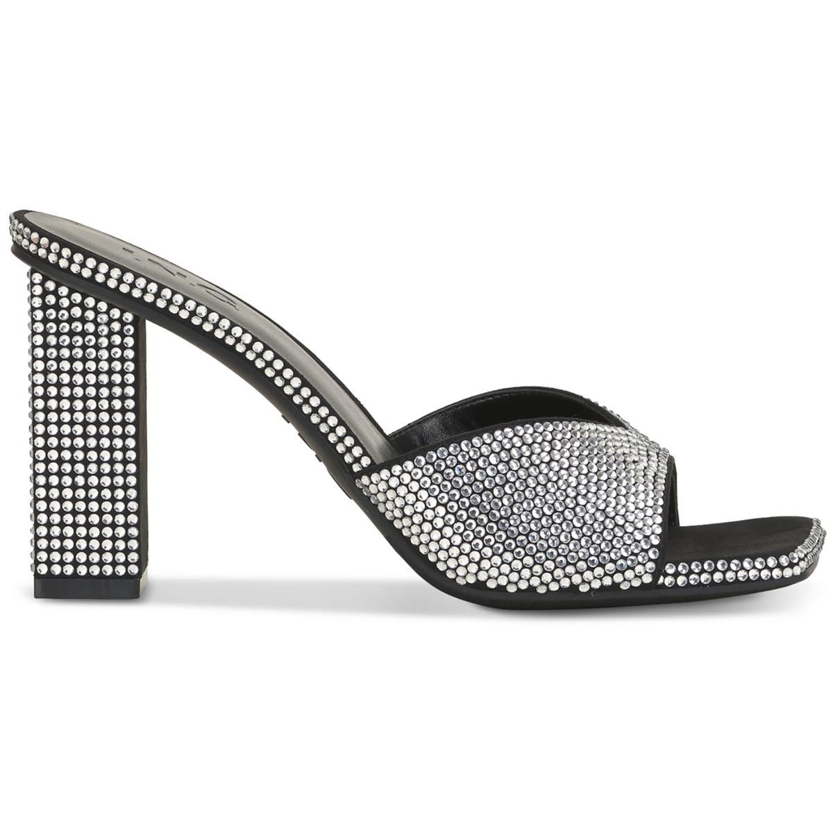 Belle Womens Sequined Slip-On Heels