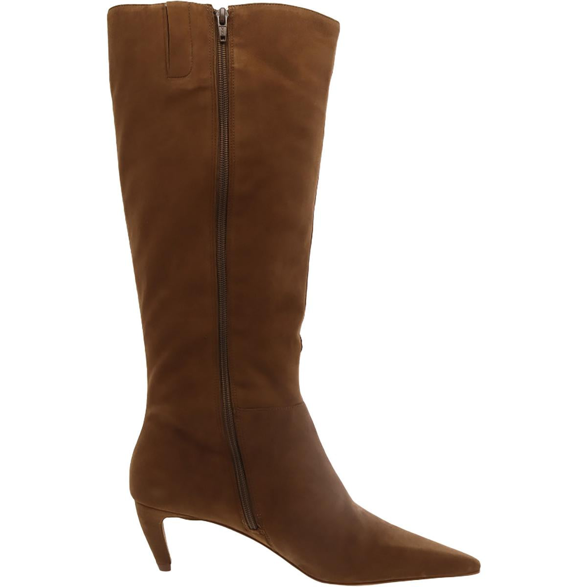 Quacia Womens Suede Square Toe Knee-High Boots