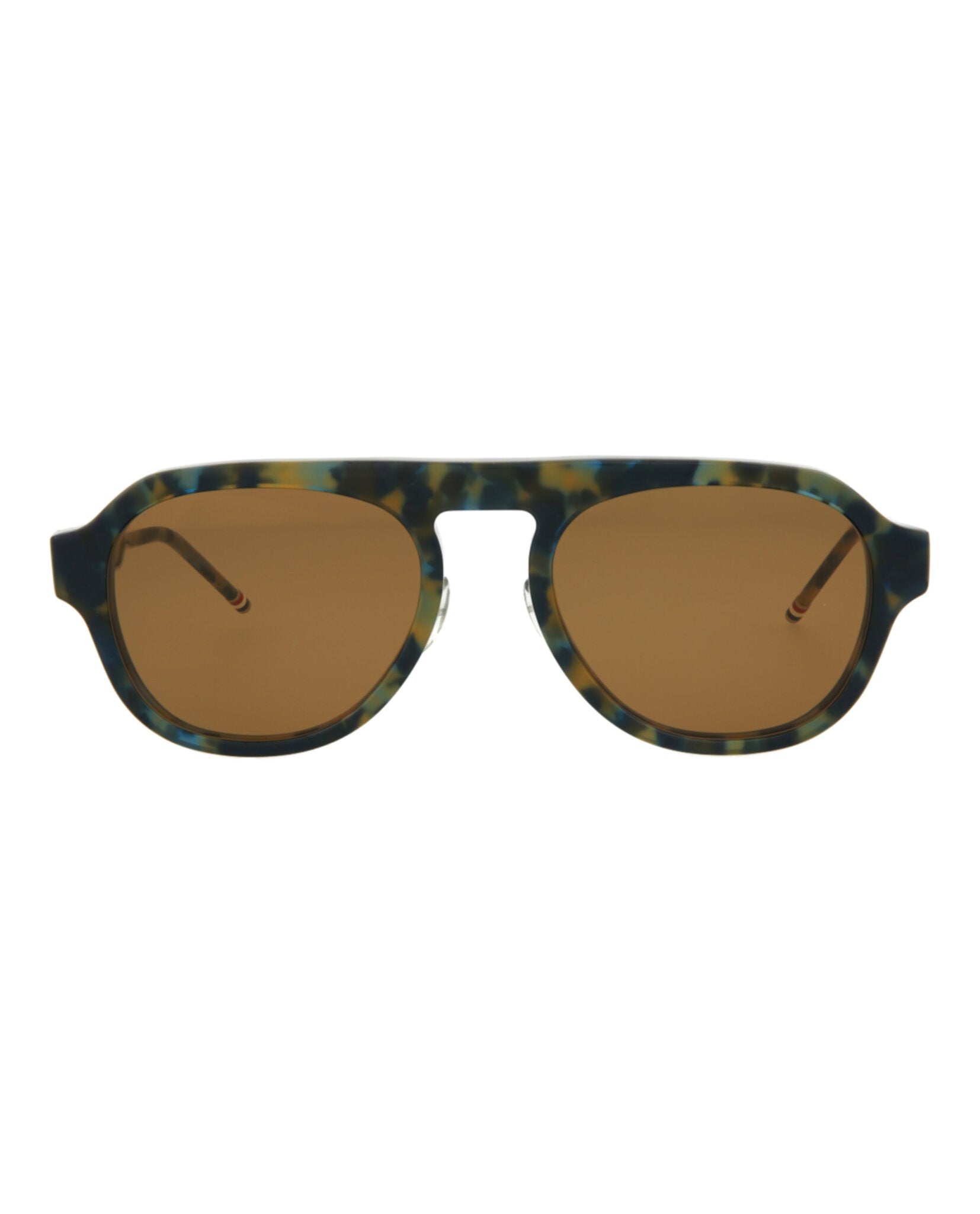 Thom Browne Unisex Aviator Navy Tortoise Brown Fashion Designer Eyewear