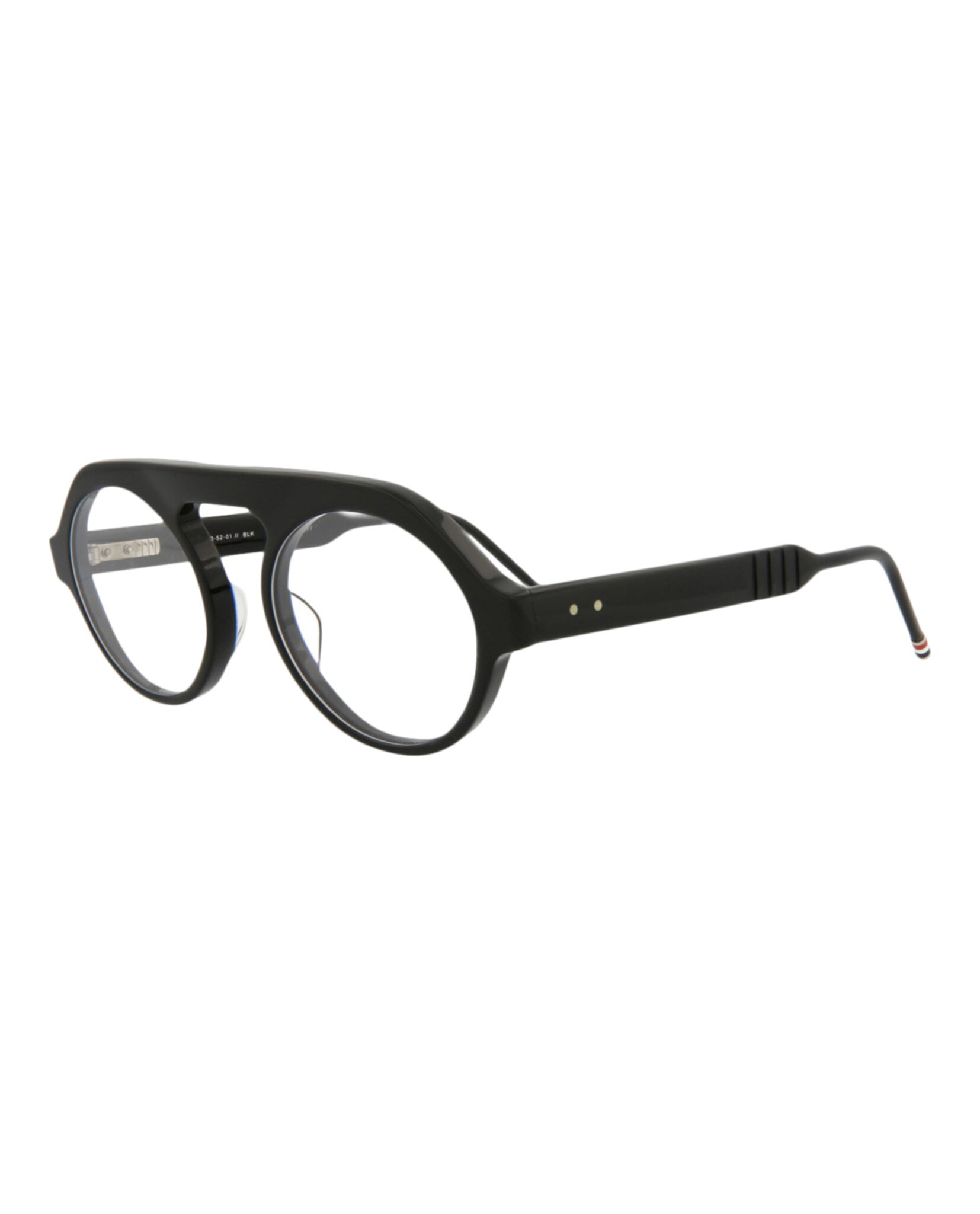 Thom Browne Unisex Round/Oval Black Transparent Fashion Designer Eyewear