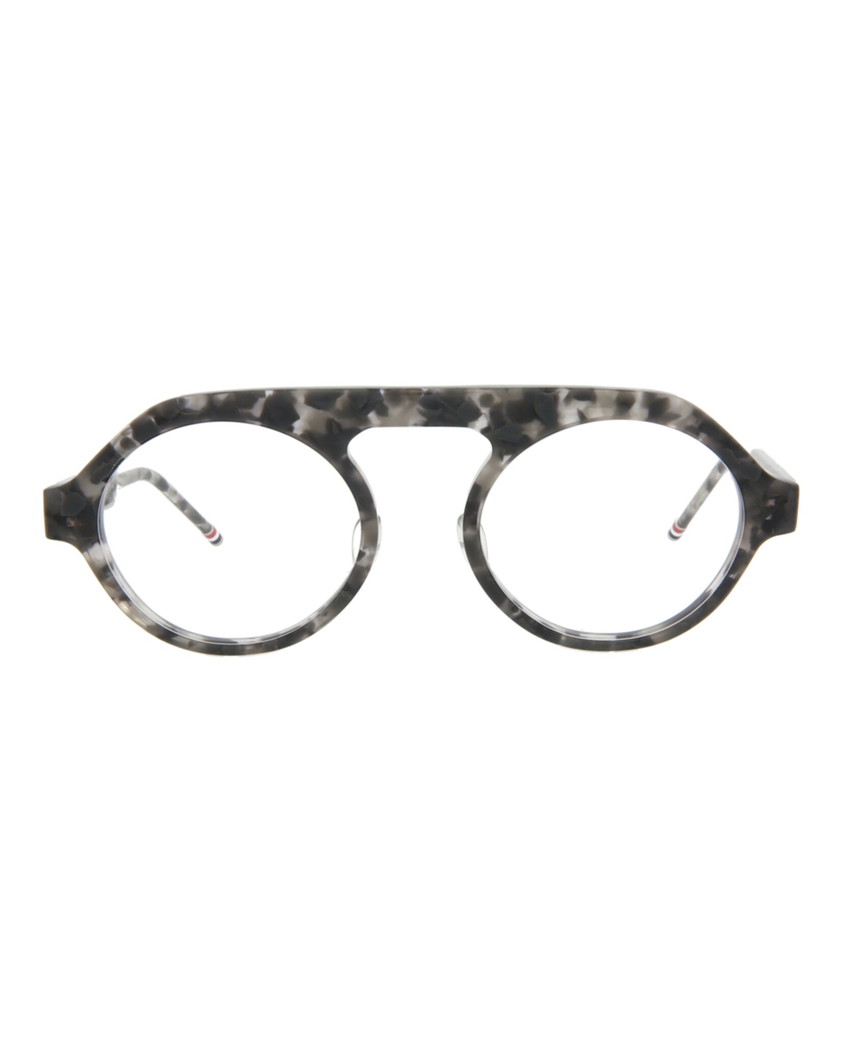 Thom Browne Unisex Round/Oval Grey Tortoise Fashion Designer Eyewear