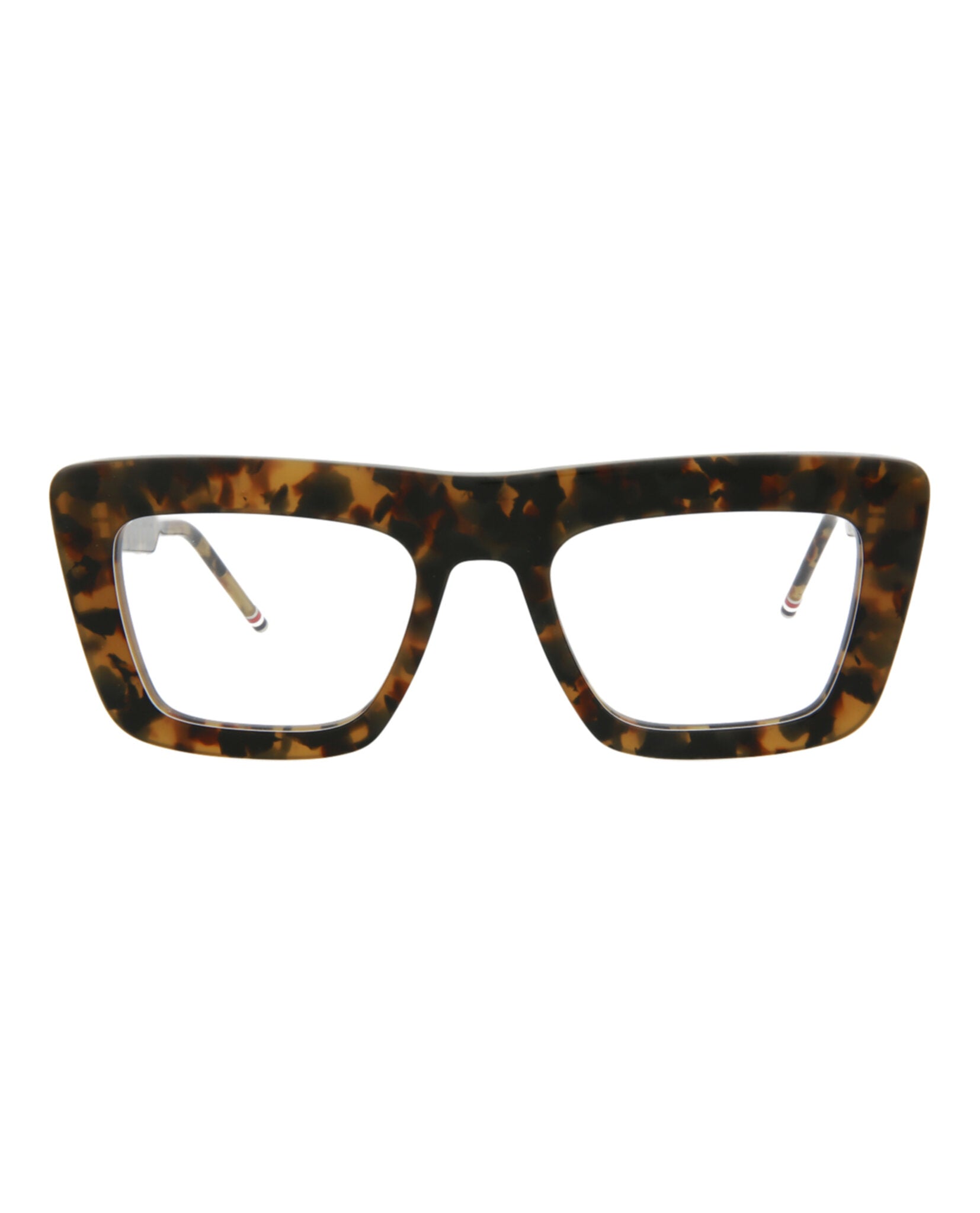 Thom Browne Unisex Square/Rectangle Tokyo Tortoise Transparent Fashion Designer Eyewear