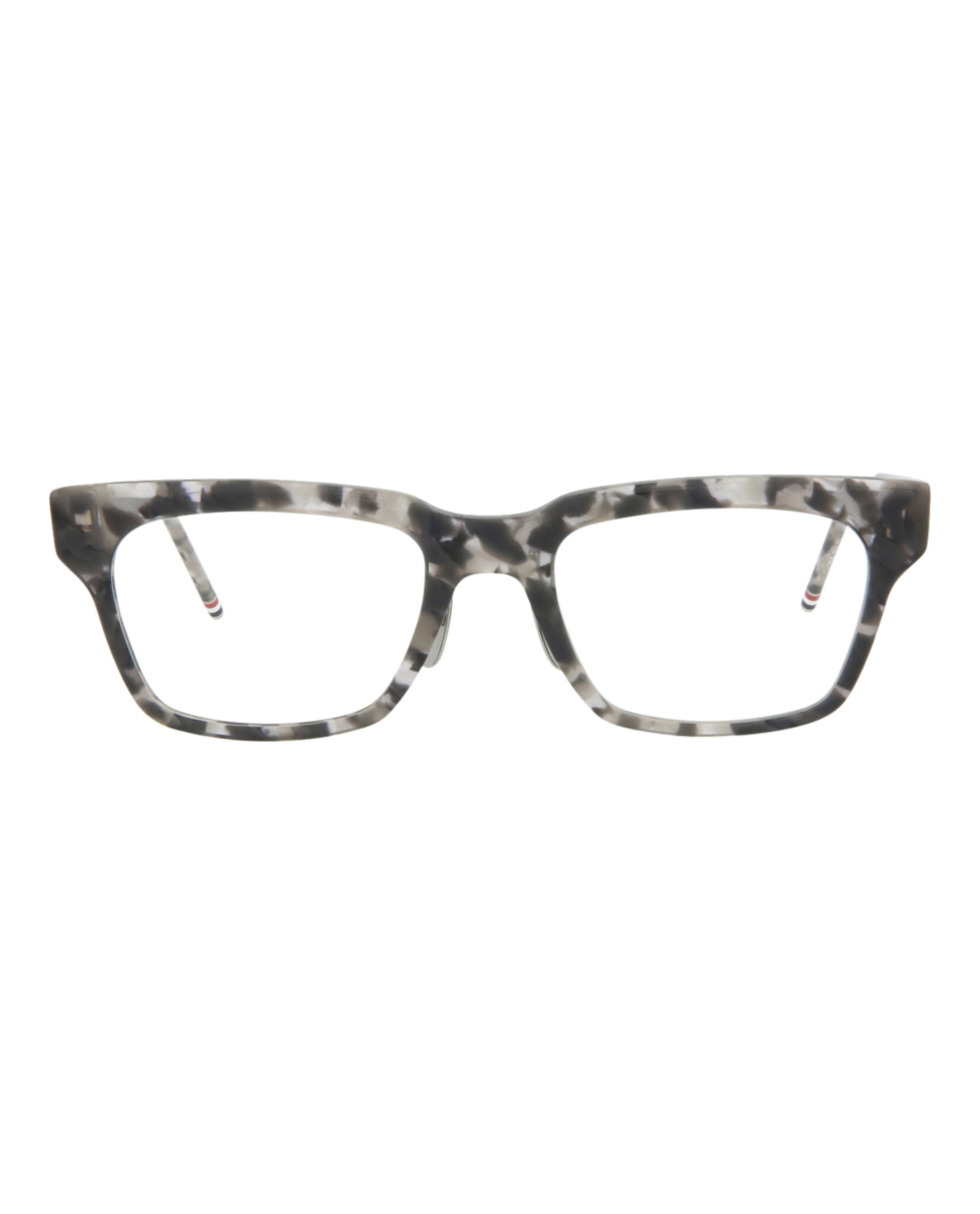 Thom Browne Unisex Square/Rectangle Grey Tortoise Transparent Fashion Designer Eyewear