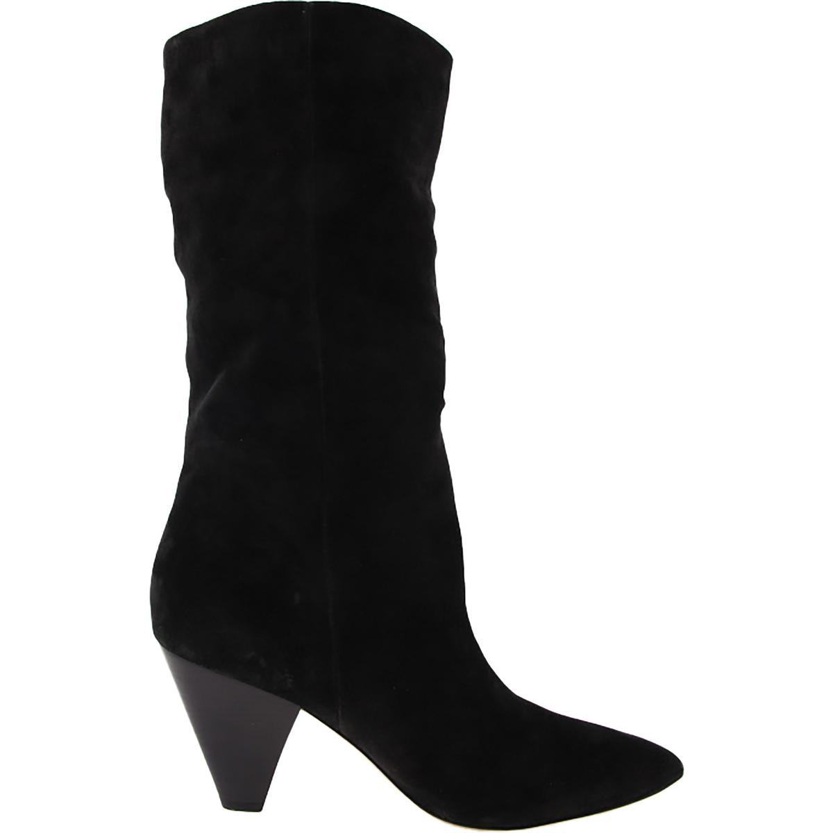 Womens Suede Mid-Calf Boots