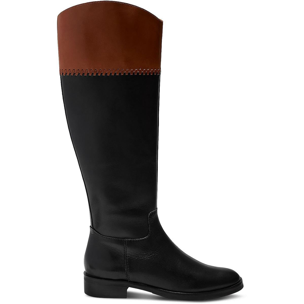 Adaline Womens Leather Tall Knee-High Boots