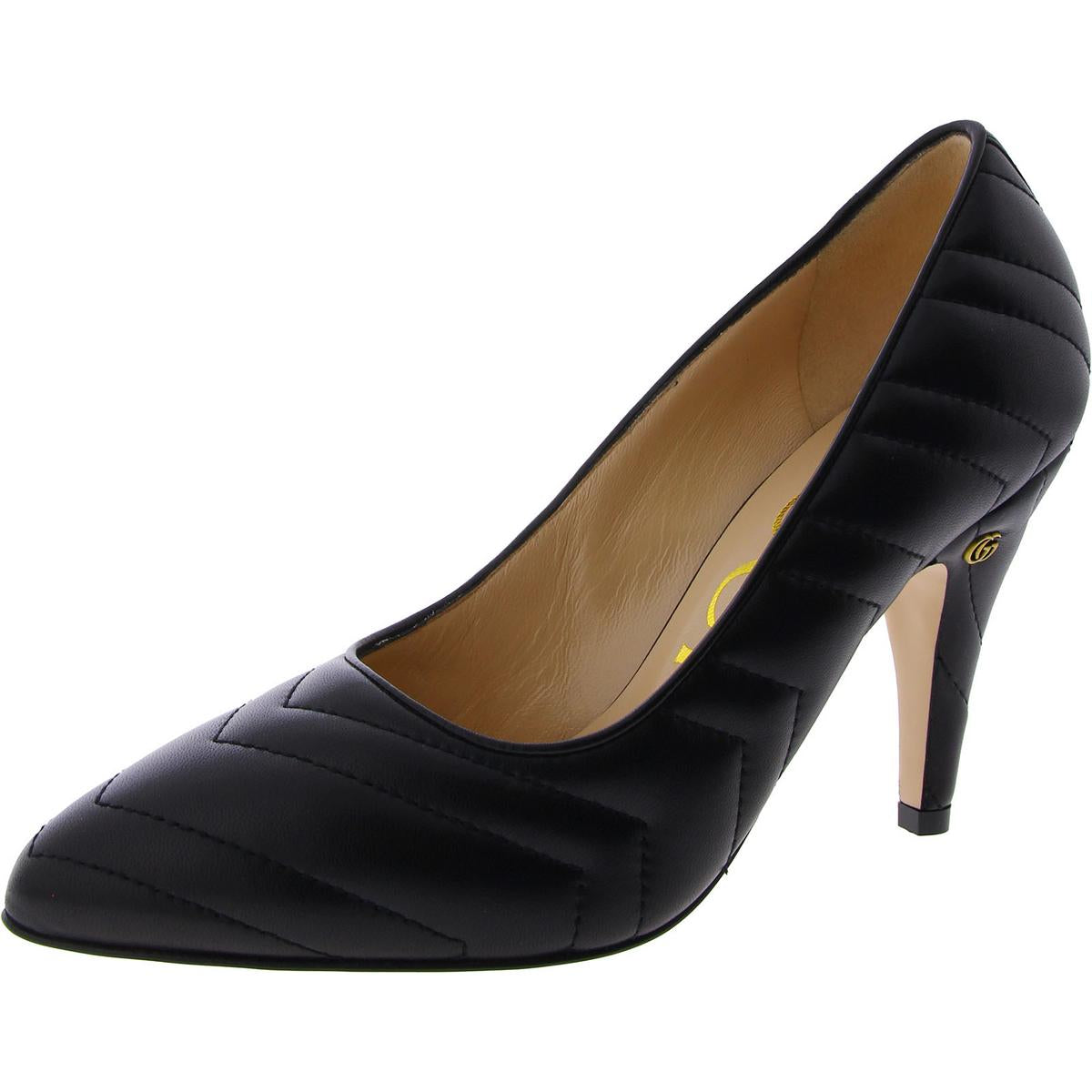 Womens Leather Pointed Toe Pumps