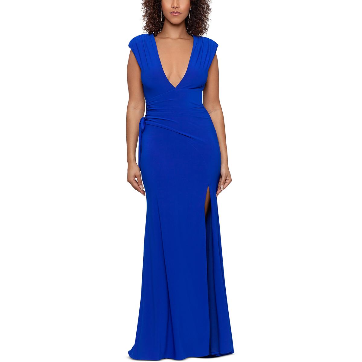 Womens Side Slit Long Evening Dress