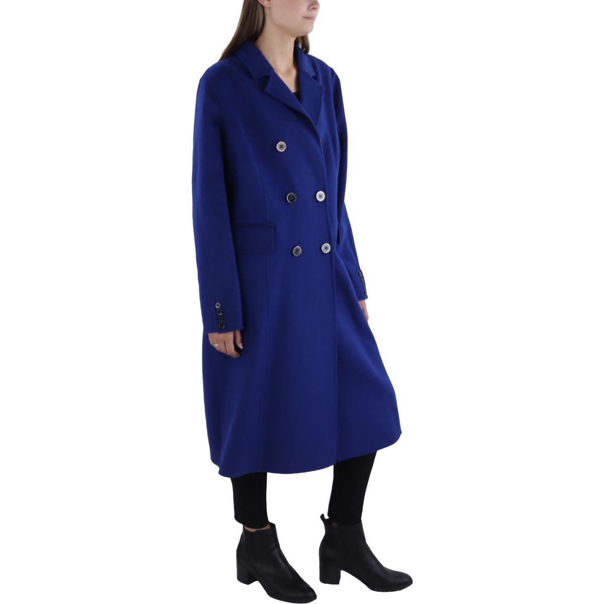 Womens Wool Blend Double Breasted Wool Coat