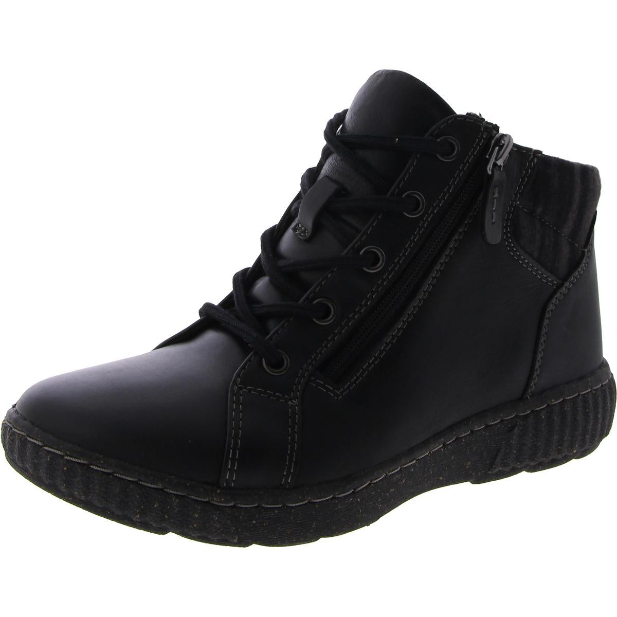 Womens Lace Up Zipper Ankle Boots