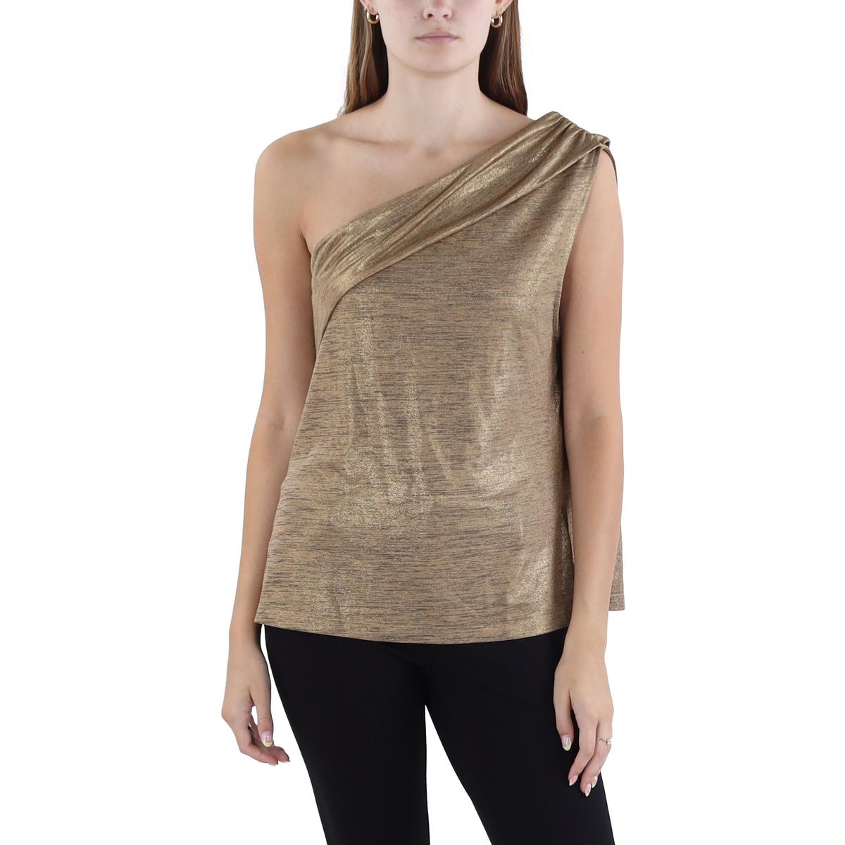 Womens Slouchy One Shoulder Blouse