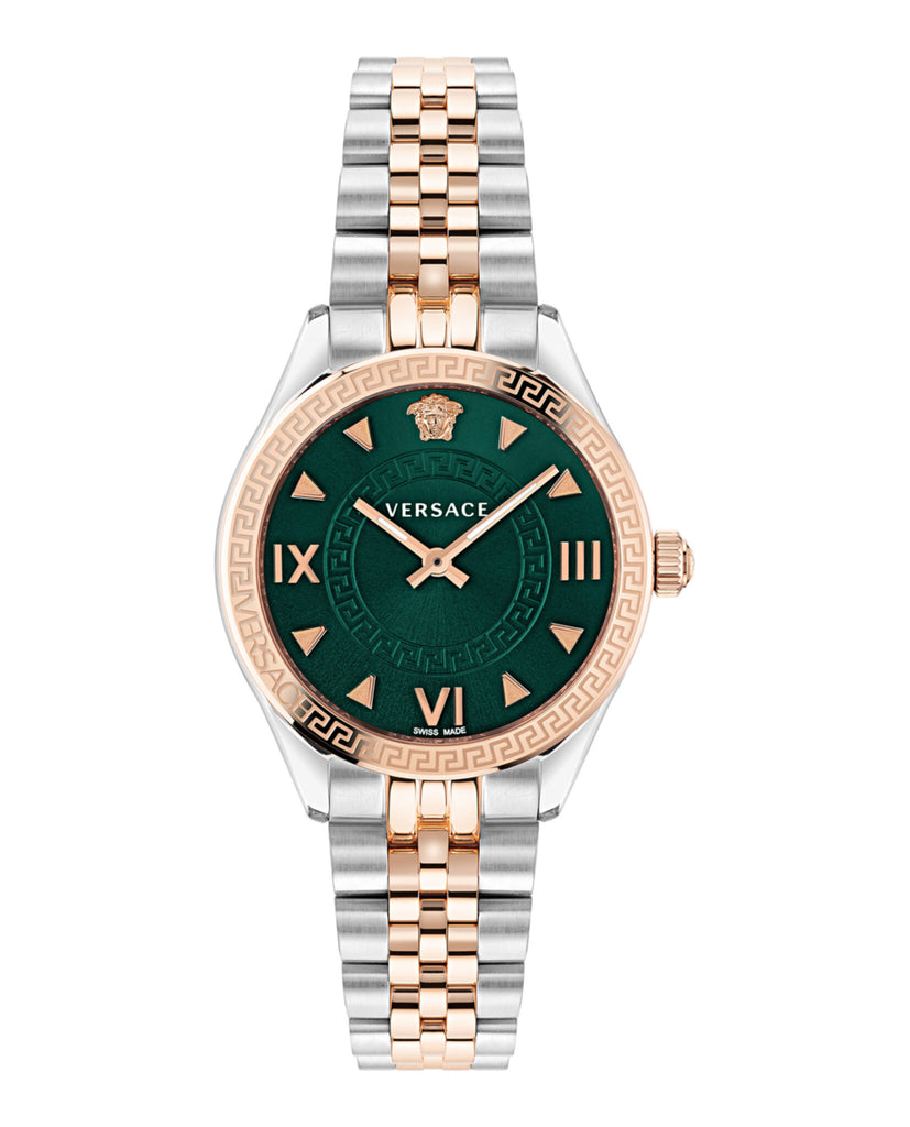 Versace Womens Hellenyium Two Tone 36mm Bracelet Fashion Watch – Bluefly