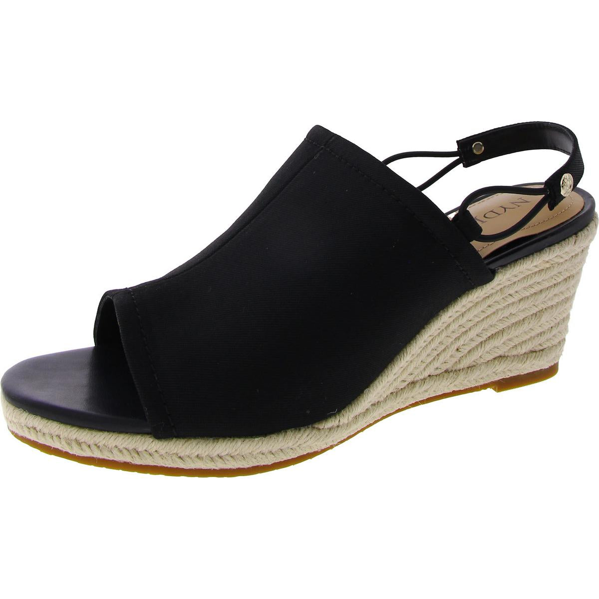 Cai Womens Suede Peep-Toe Wedge Sandals