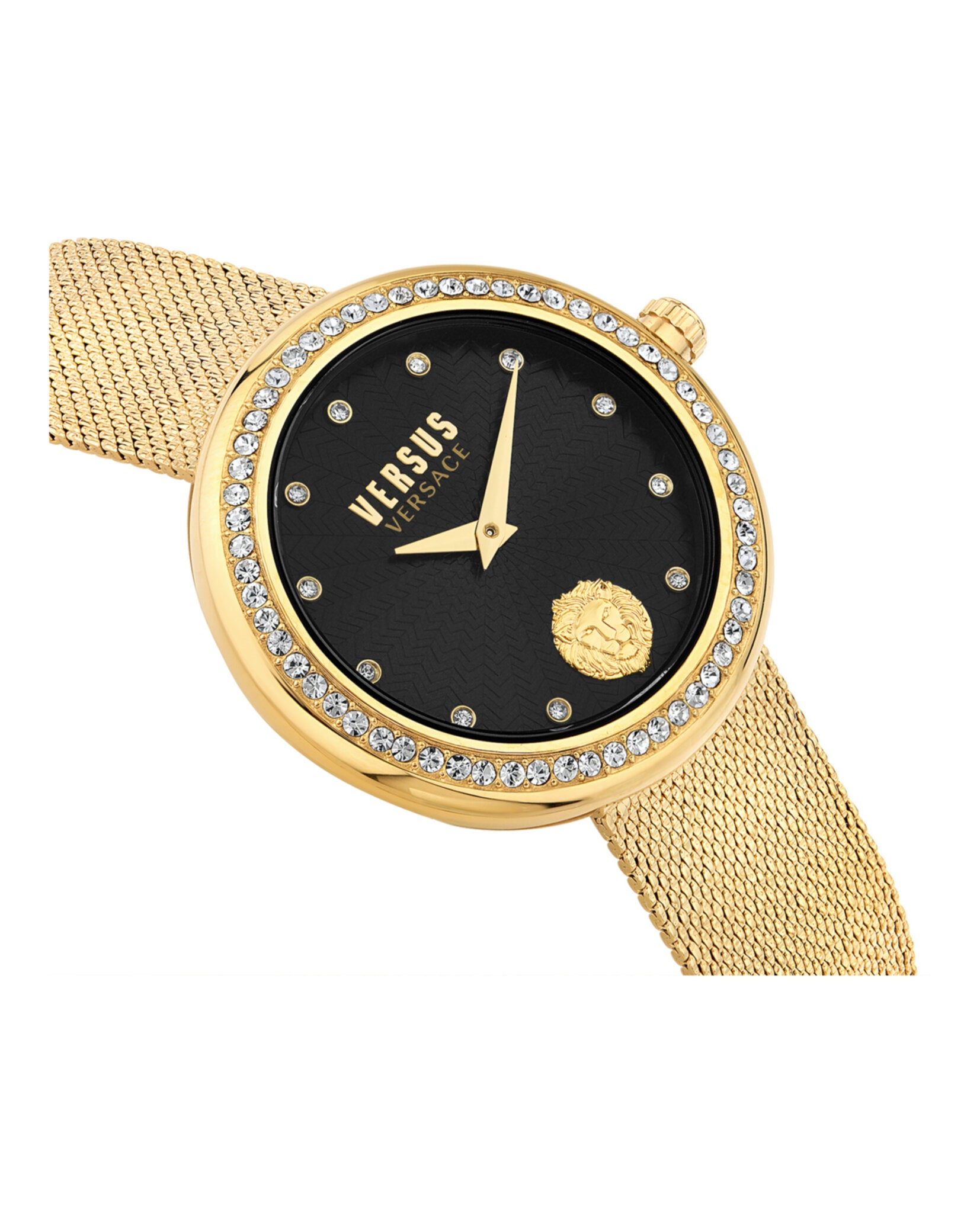 Versus Versace Womens Lea Crystal Gold 35mm Bracelet Fashion Watch