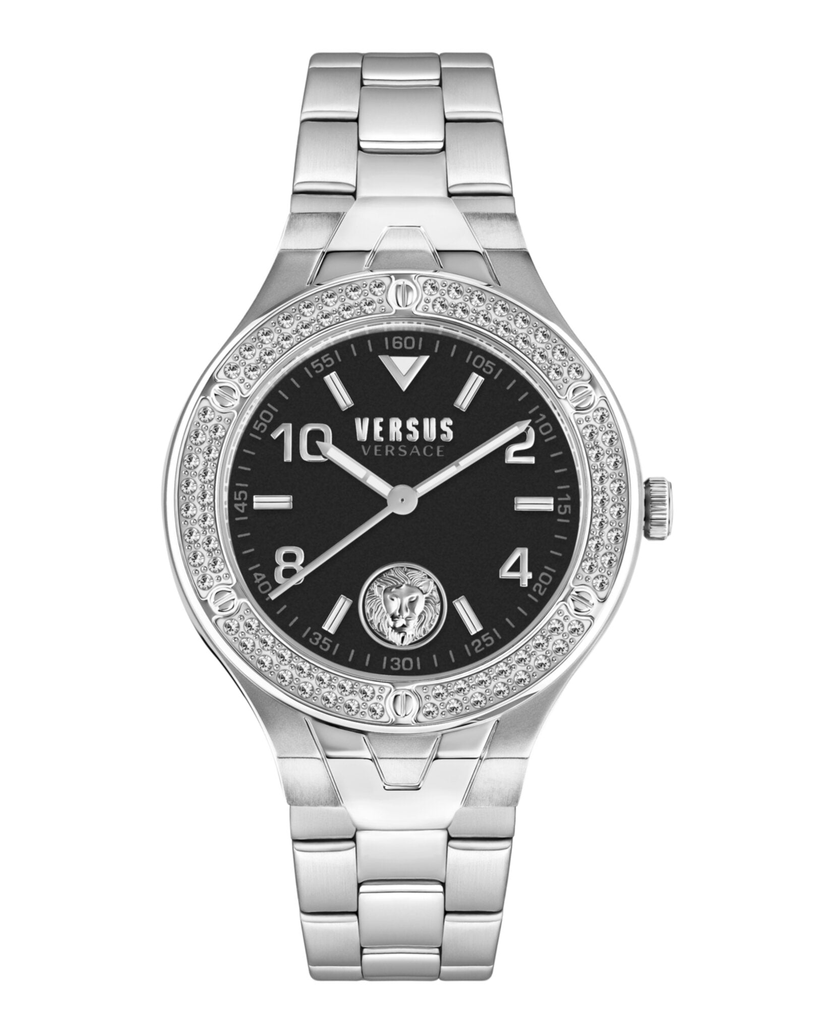 Versus Versace Womens Vittoria Crystal Stainless Steel 38mm Bracelet Fashion Watch