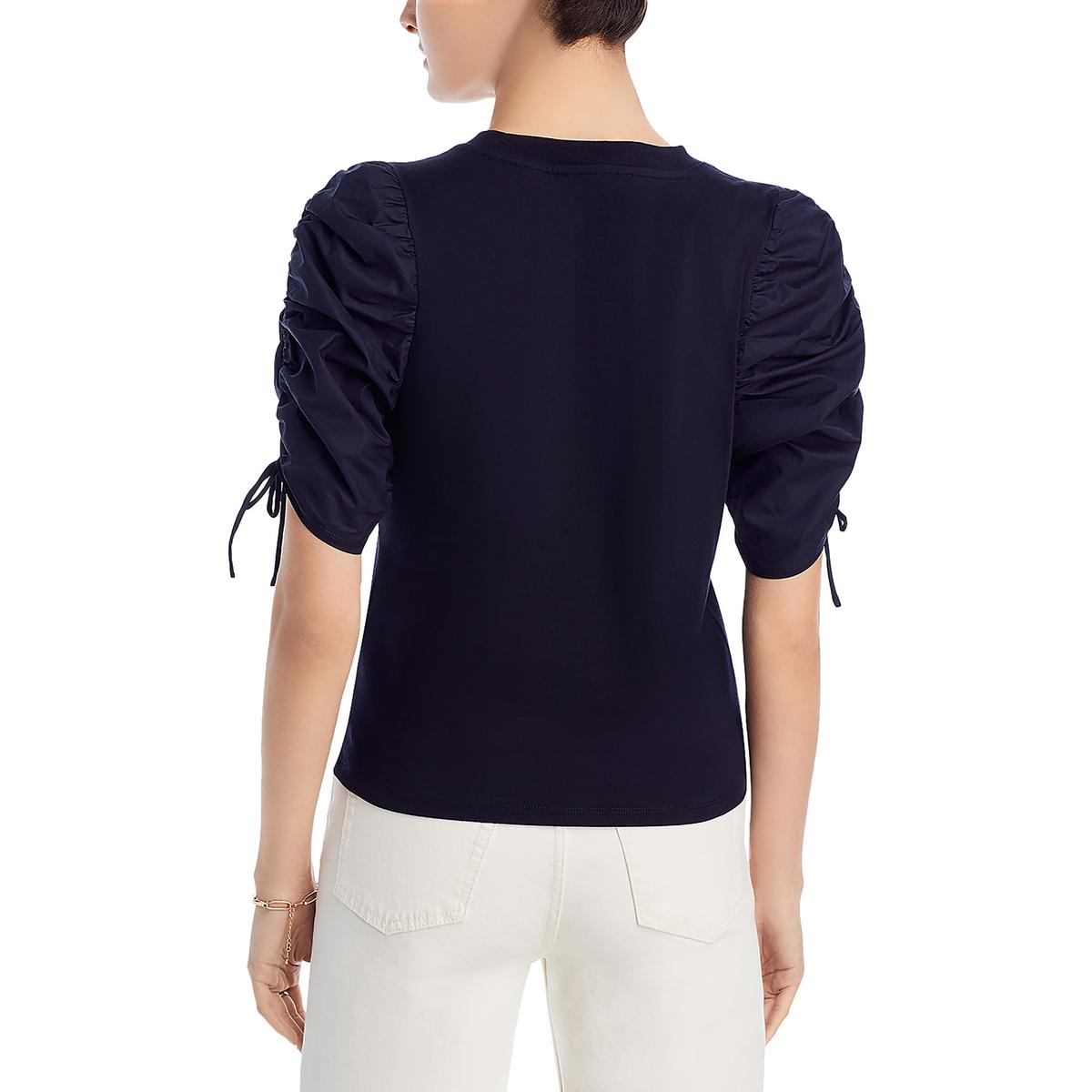 Womens Ruched Organic Cotton Blouse