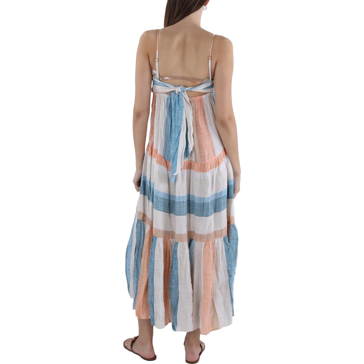 Santorini Womens Colorblock Sleeveless Maxi Dress