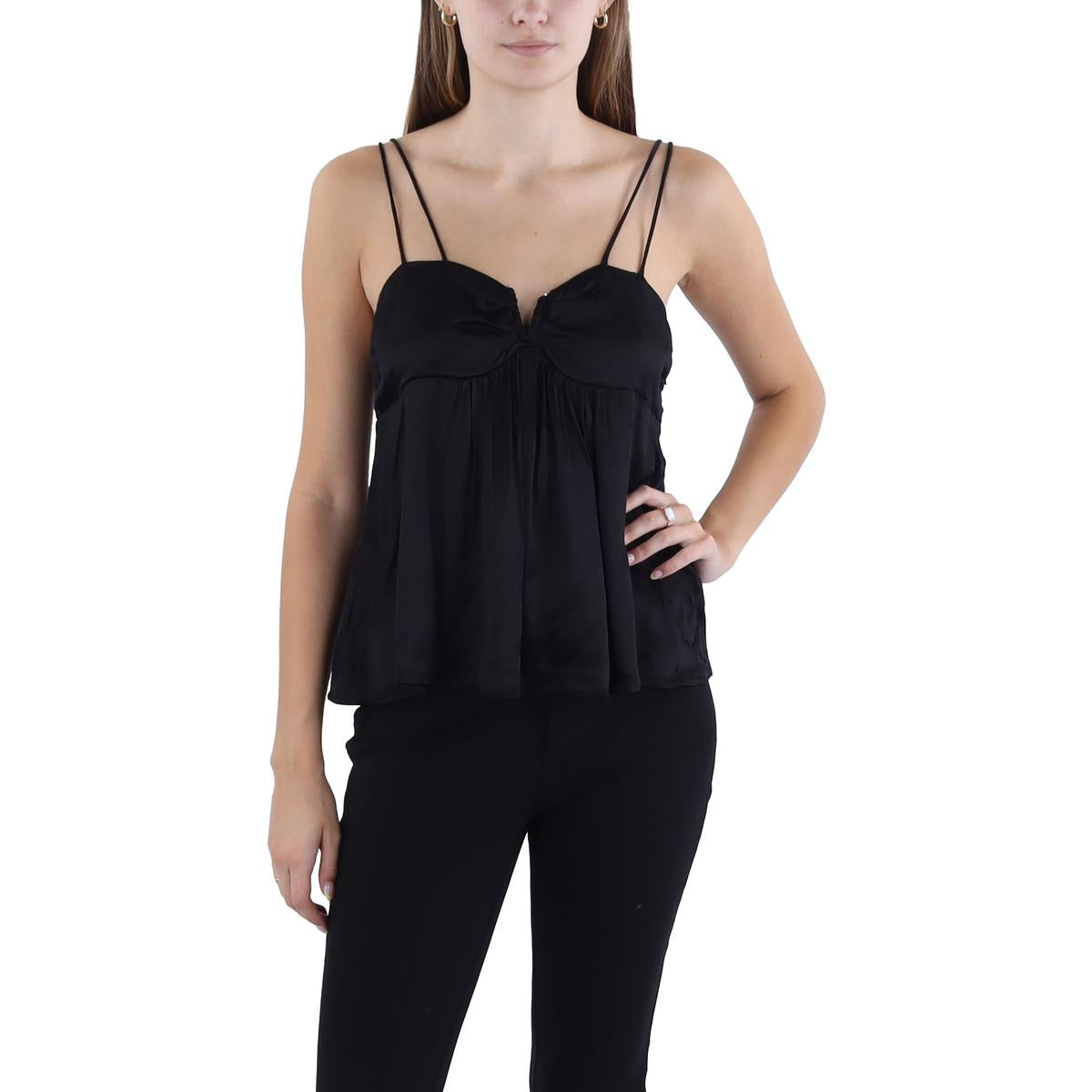 Womens Gathered BabyDoll Halter Top